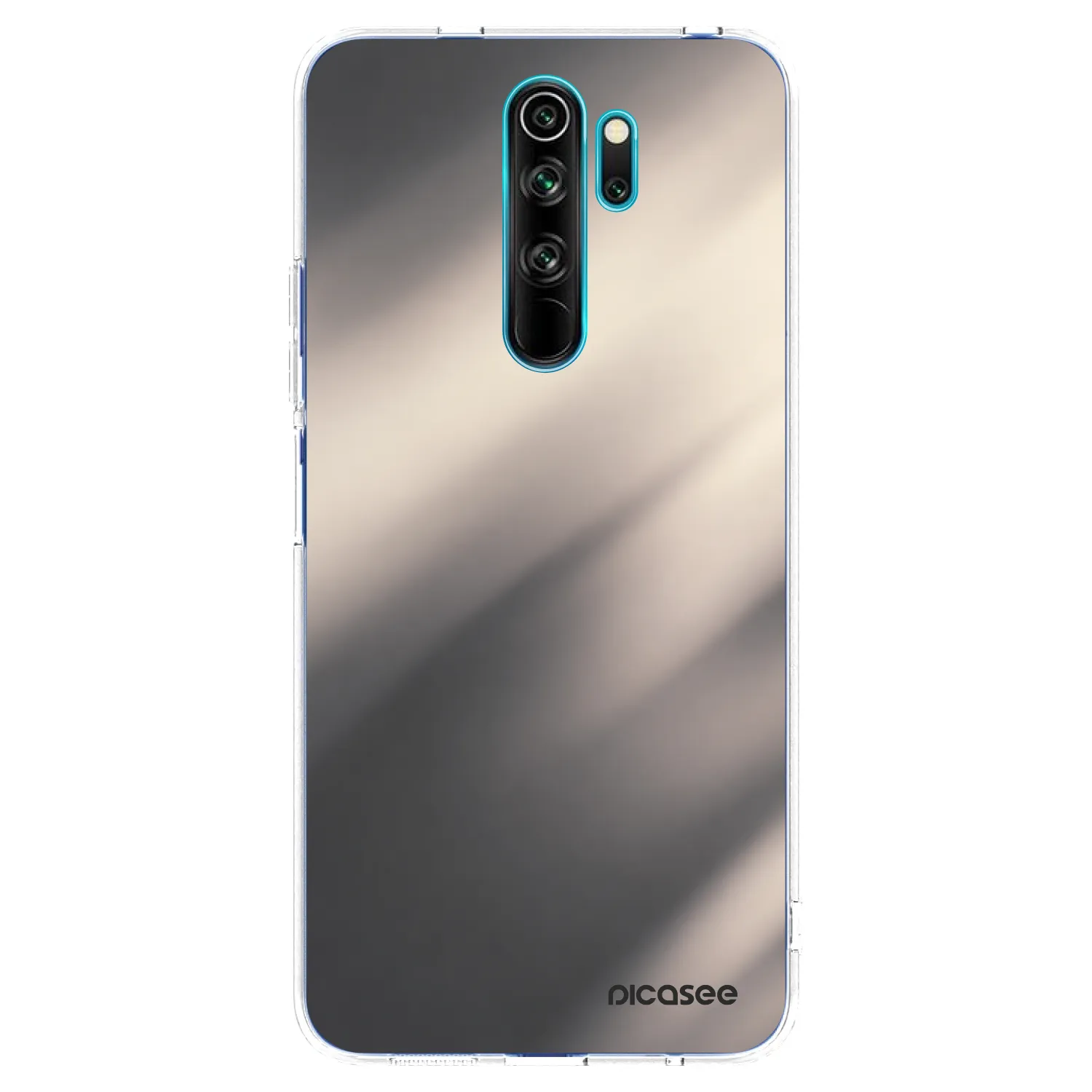 Picasee silikonska prozirna maskica za Xiaomi Redmi Note 8 Pro - Smoky Beige