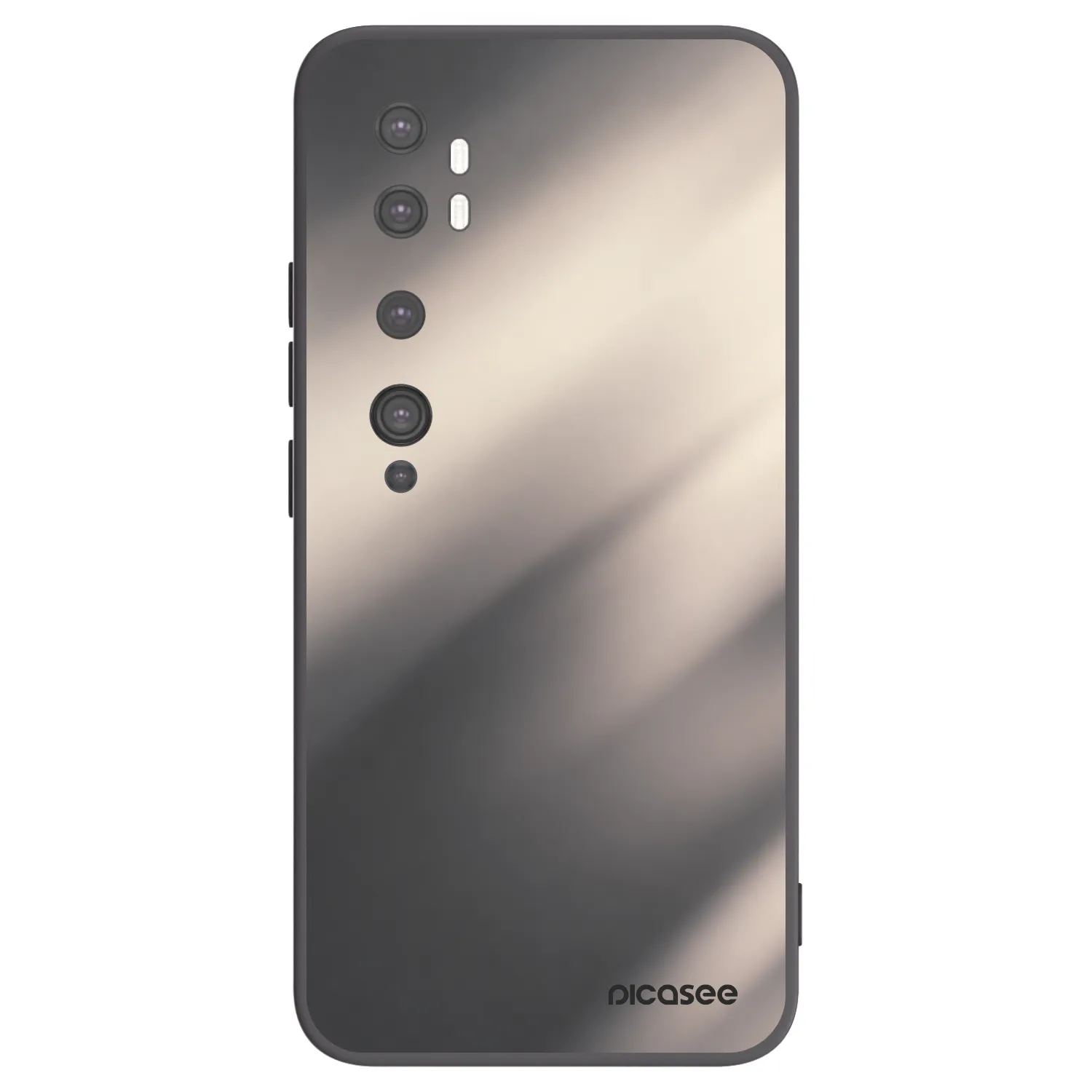 Picasee crna silikonska maskica za Xiaomi Mi Note 10 (Pro) - Smoky Beige