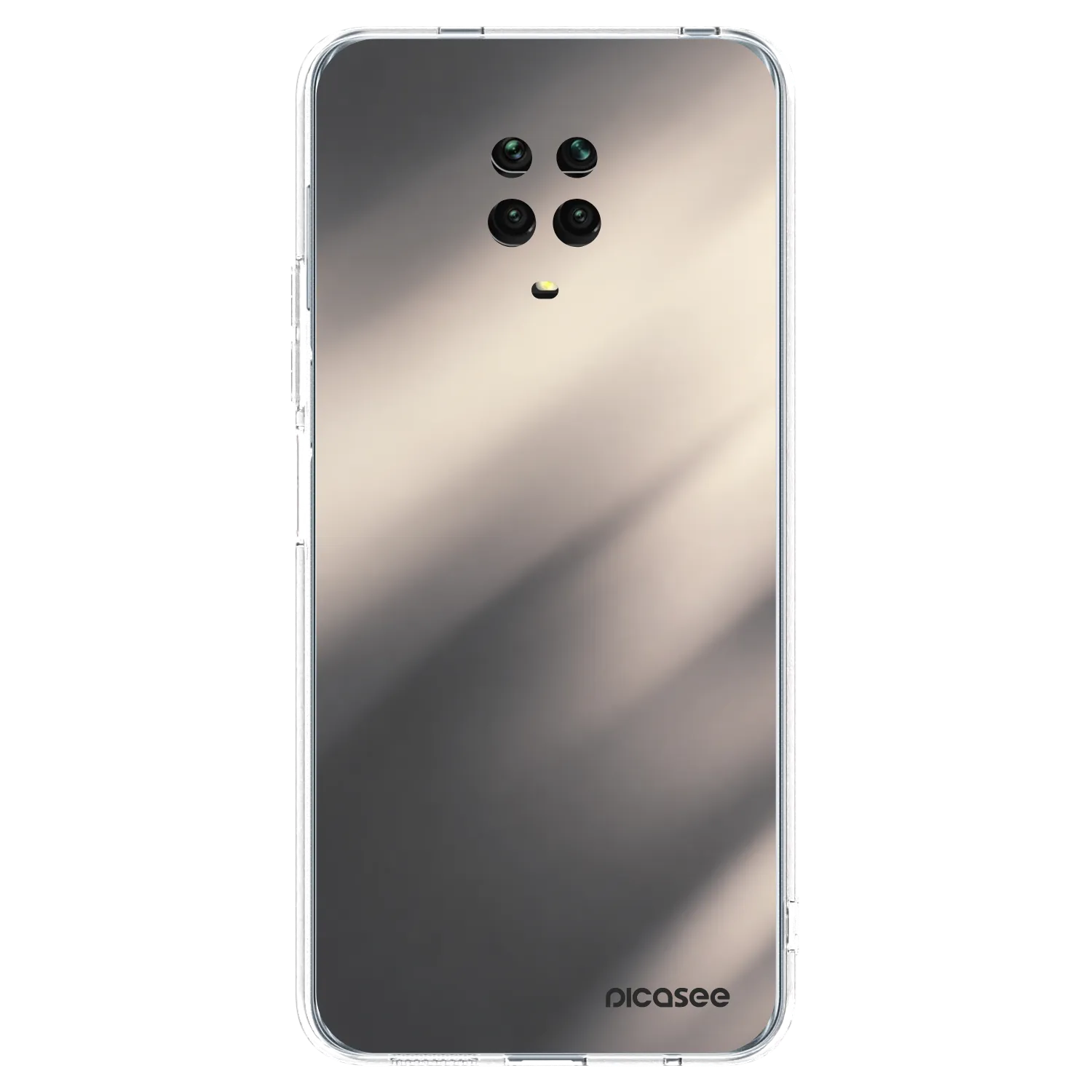 Picasee silikonska prozirna maskica za Xiaomi Redmi Note 9 Pro - Smoky Beige