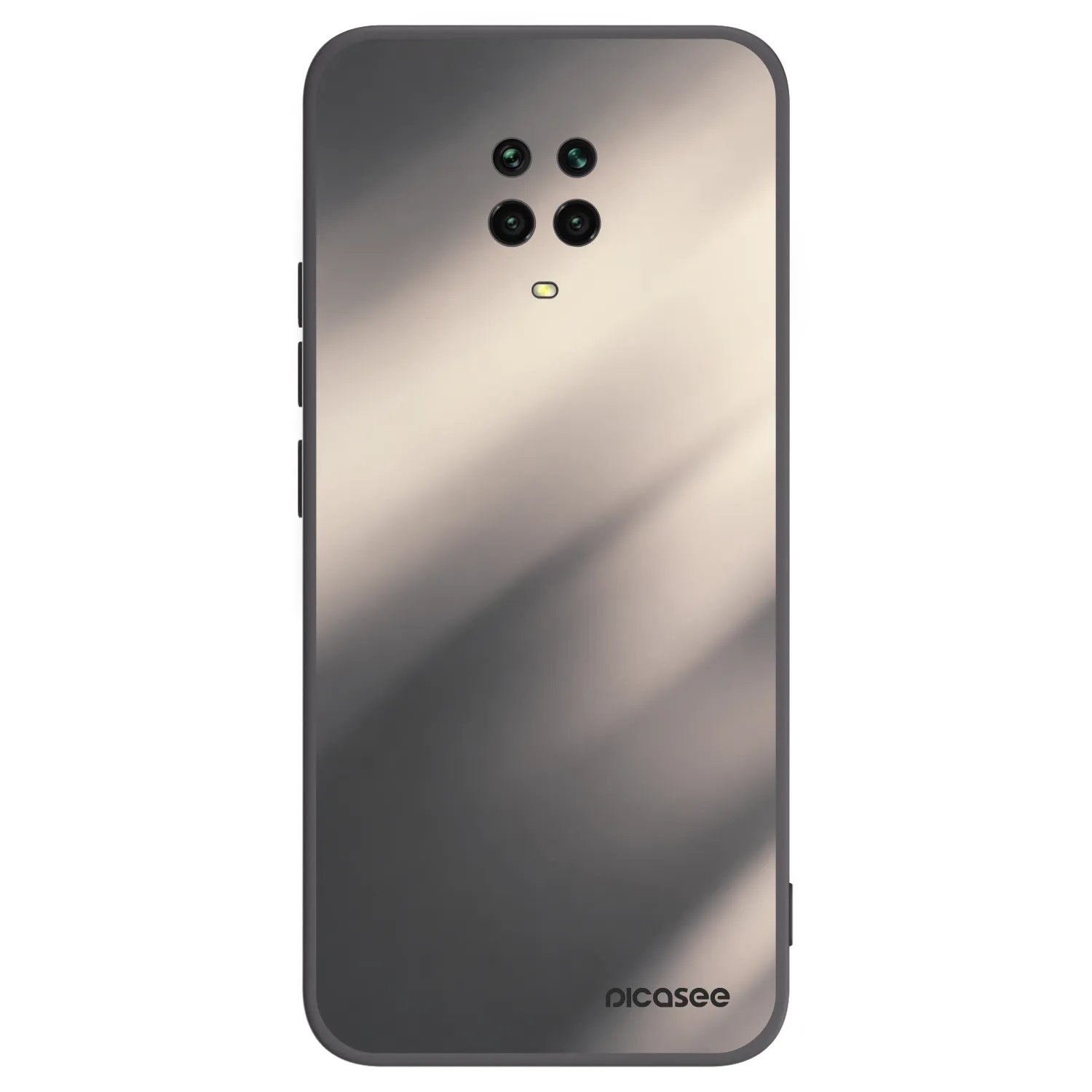 Picasee crna silikonska maskica za Xiaomi Redmi Note 9 Pro - Smoky Beige