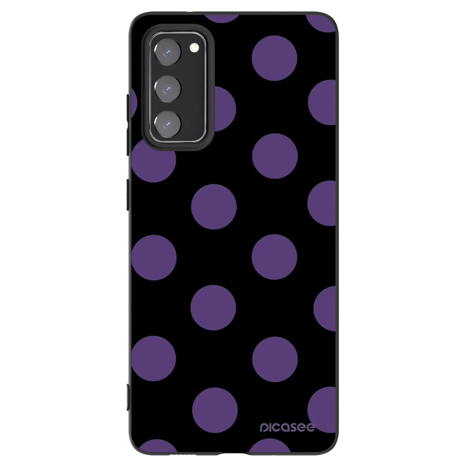 Picasee crna silikonska maskica za Samsung Galaxy S20 FE - Big flickers