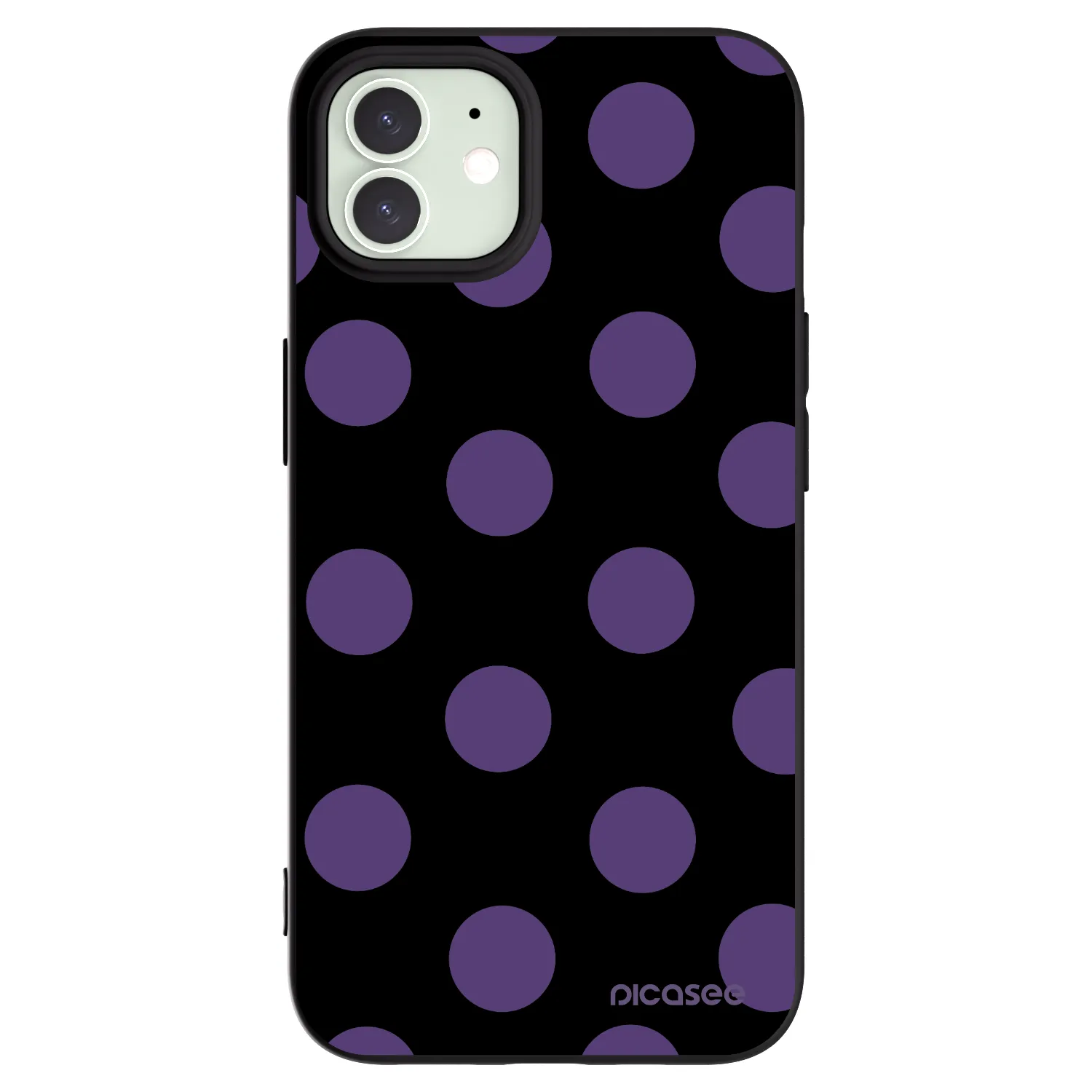 Picasee crna silikonska maskica za Apple iPhone 12 Pro - Big flickers