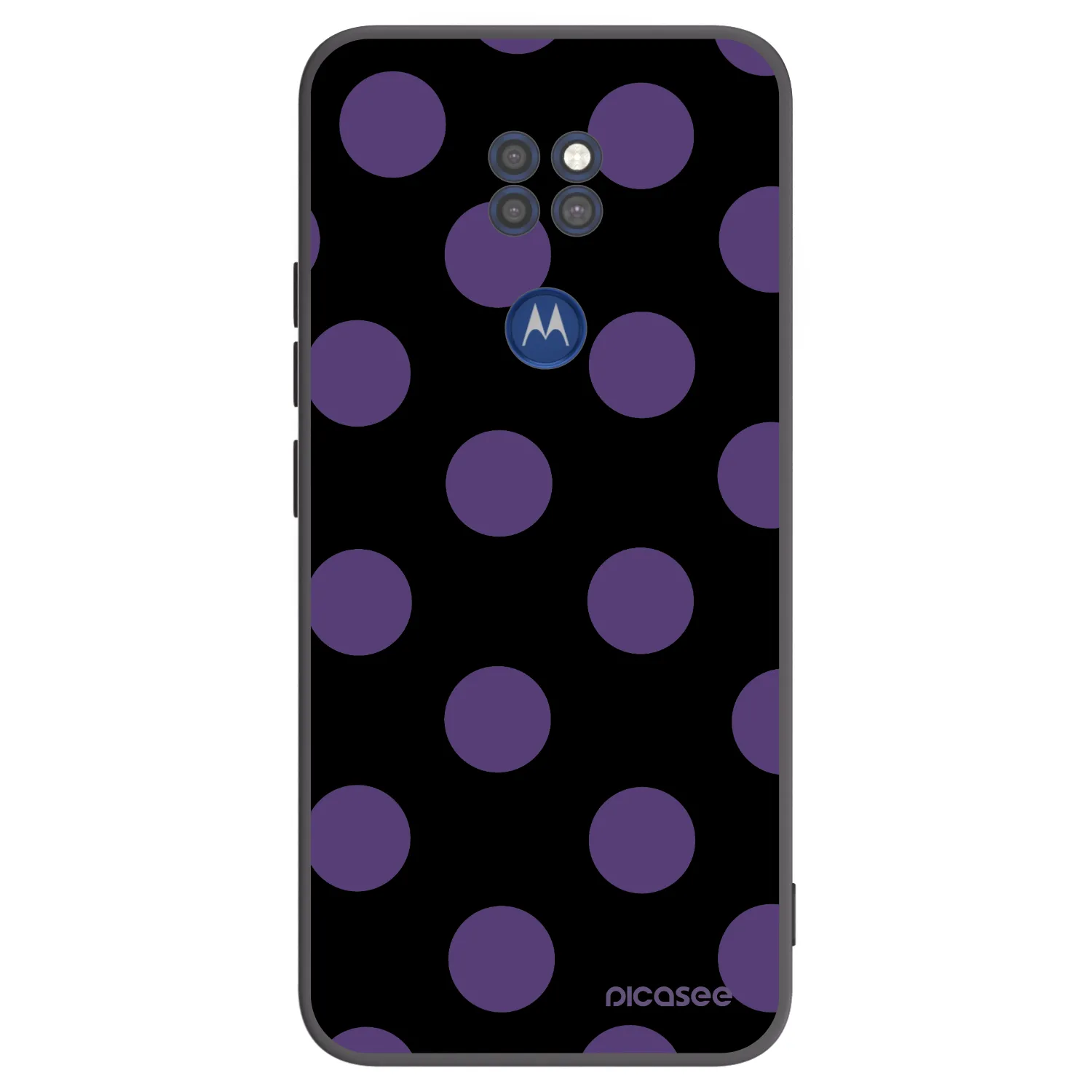 Picasee crna silikonska maskica za Motorola Moto G9 Play - Big flickers