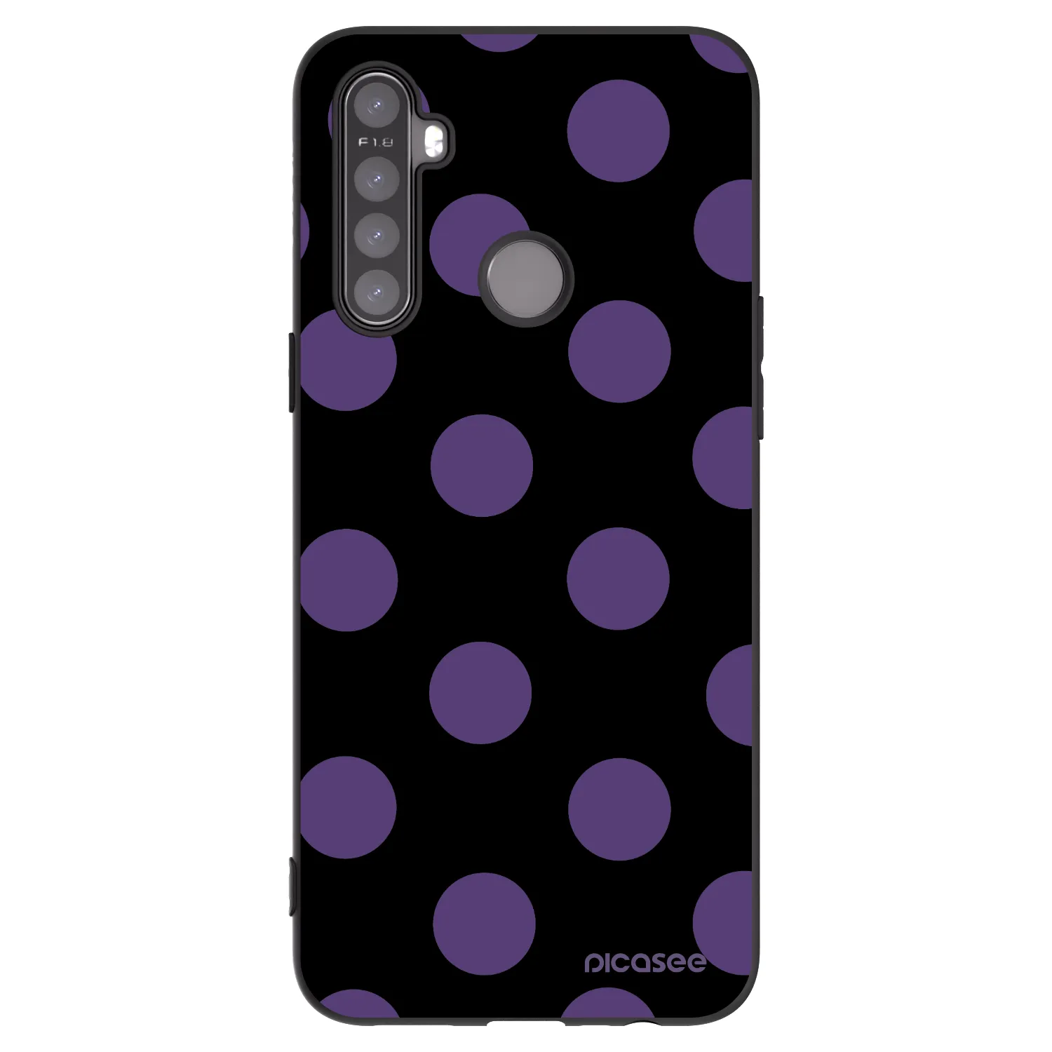 Picasee crna silikonska maskica za Realme 6i - Big flickers