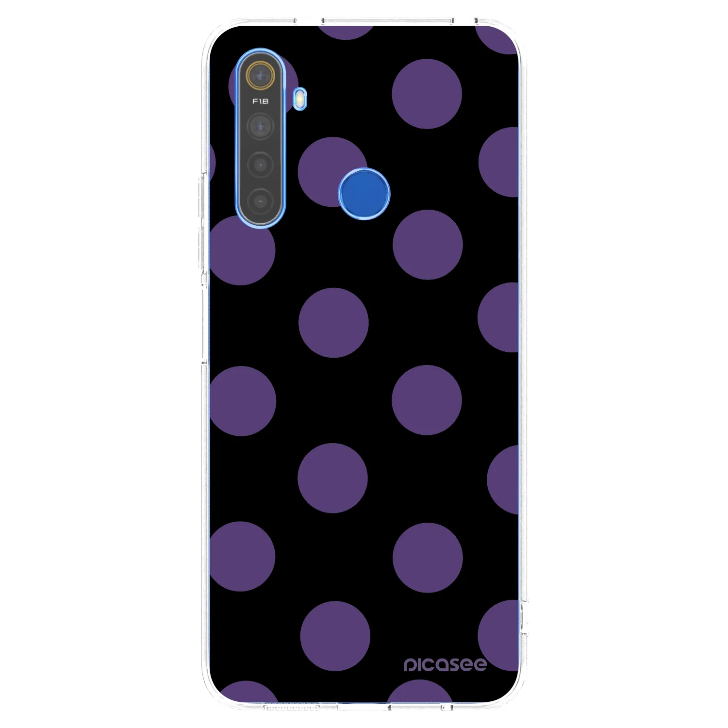 Picasee silikonska prozirna maskica za Realme 5 - Big flickers