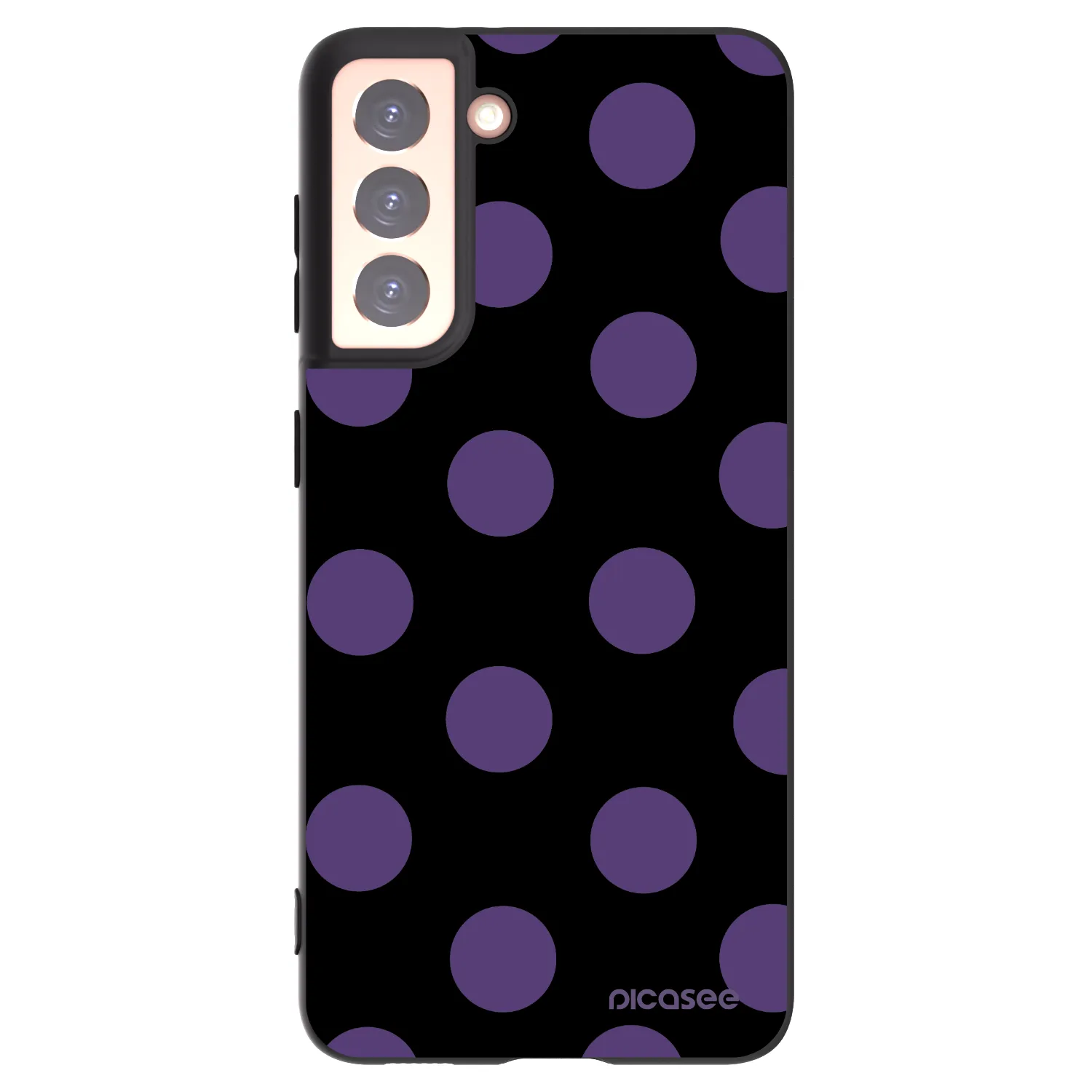 Picasee crna silikonska maskica za Samsung Galaxy S21 5G G991B - Big flickers