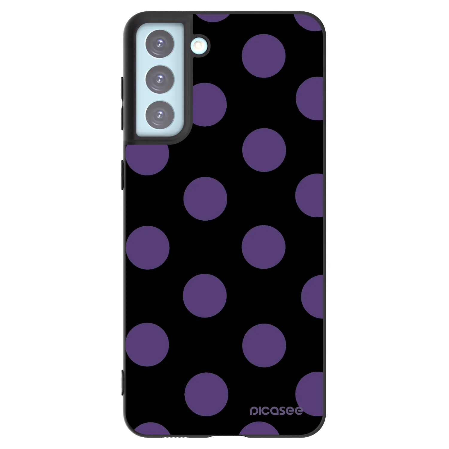 Picasee crna silikonska maskica za Samsung Galaxy S21+ 5G G996F - Big flickers