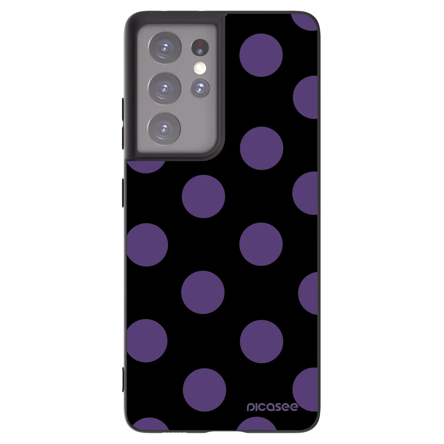 Picasee crna silikonska maskica za Samsung Galaxy S21 Ultra 5G G998B - Big flickers