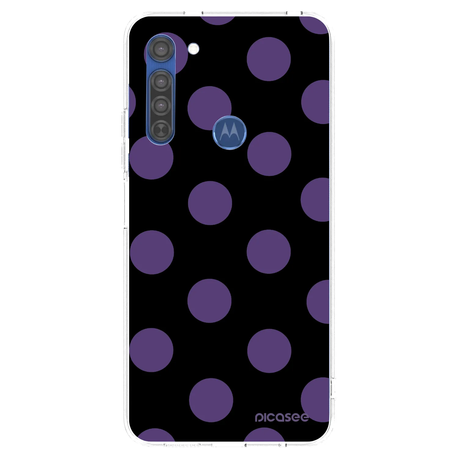 Picasee silikonska prozirna maskica za Motorola Moto G8 - Big flickers
