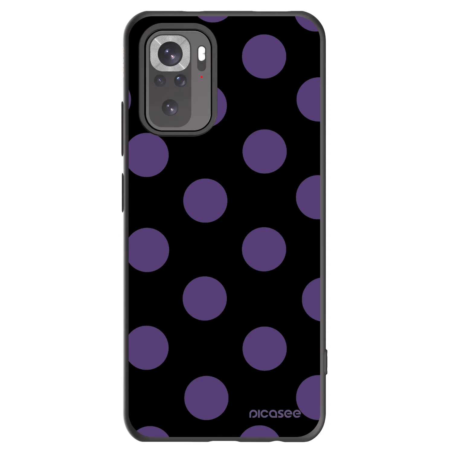 Picasee crna silikonska maskica za Xiaomi Redmi Note 10 - Big flickers