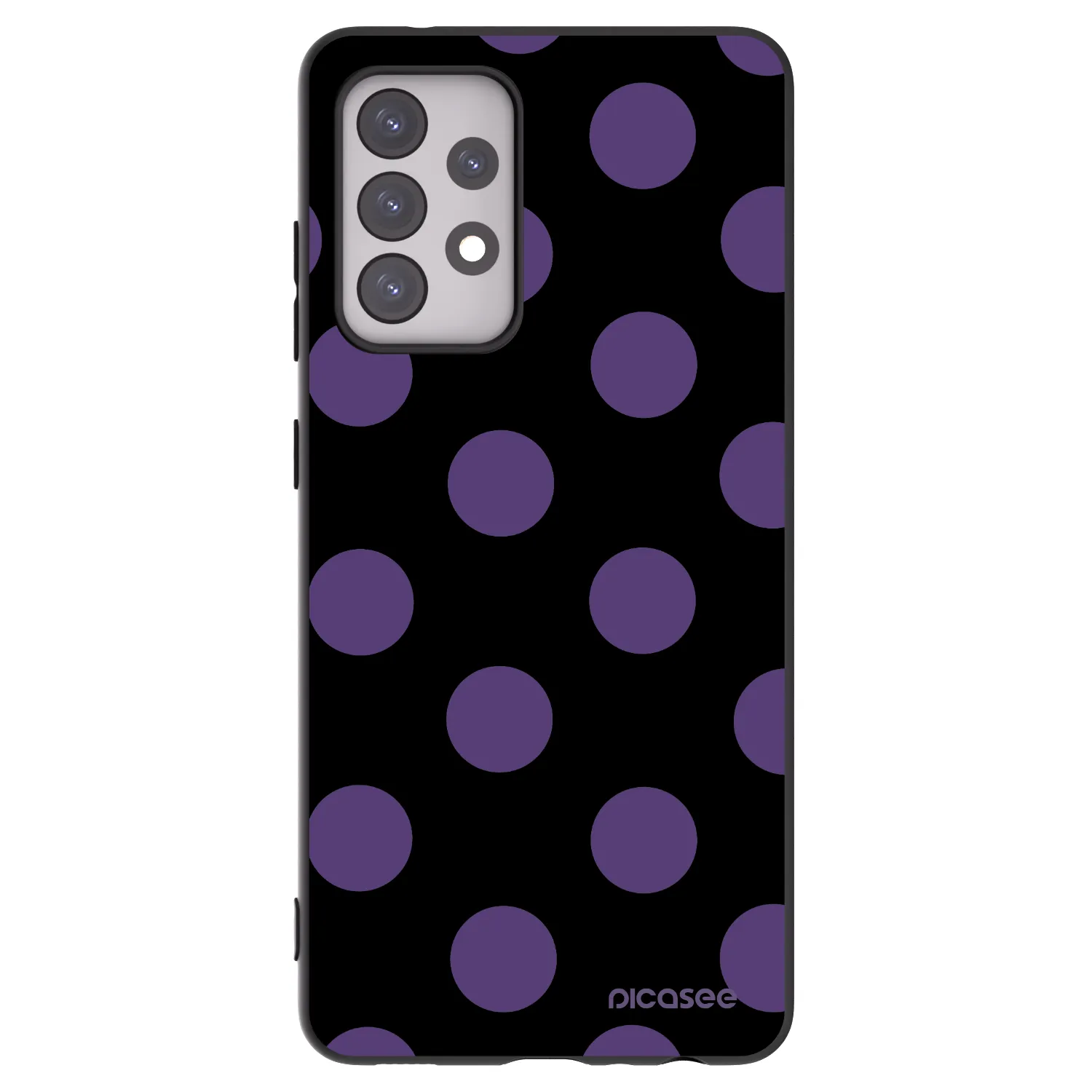 Picasee crna silikonska maskica za Samsung Galaxy A52 5G A525F - Big flickers