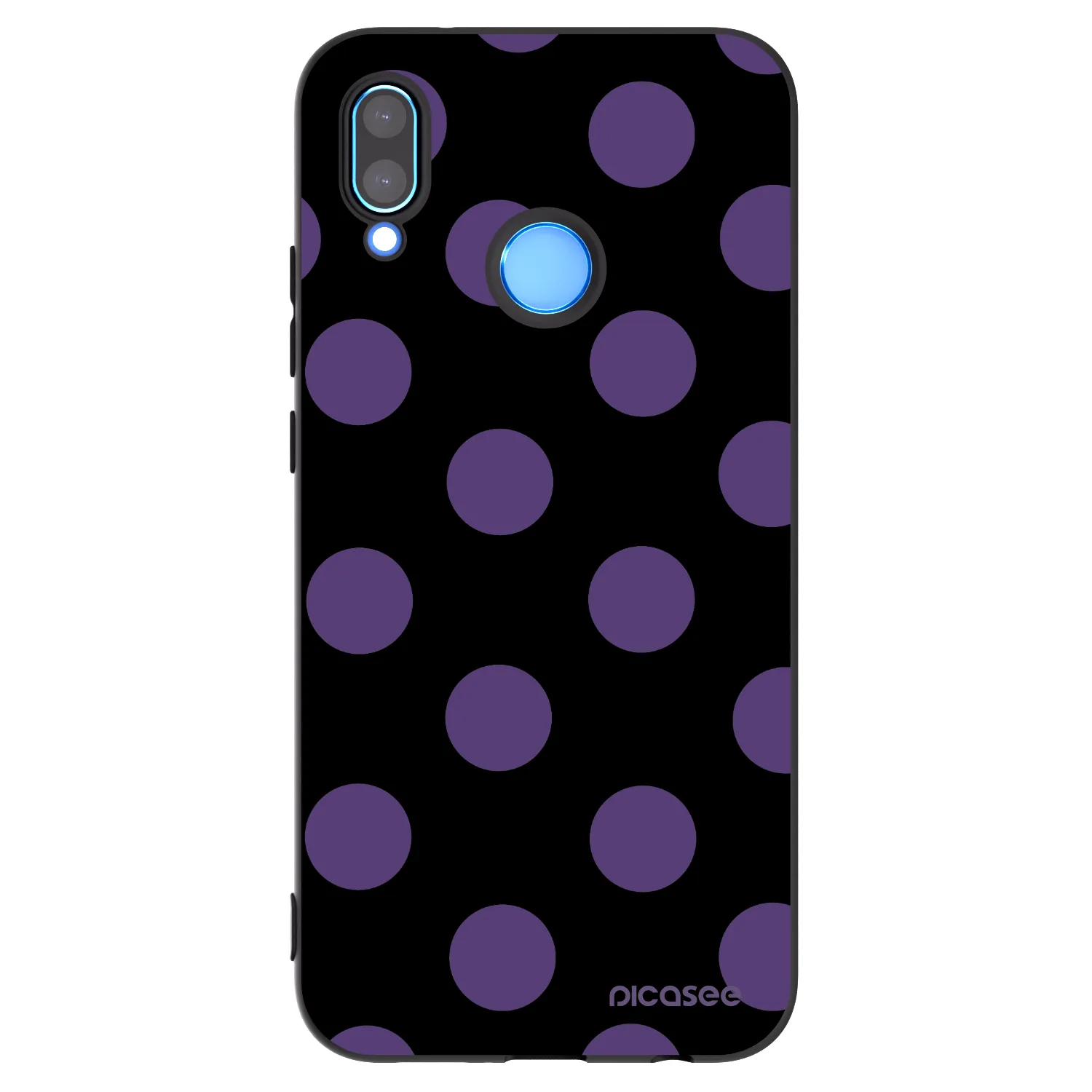 Picasee crna silikonska maskica za Huawei P20 Lite - Big flickers