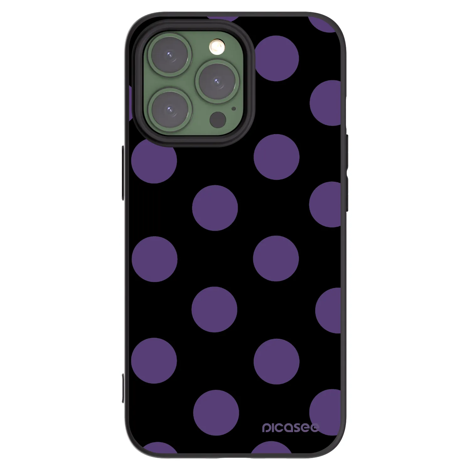 Picasee crna silikonska maskica za Apple iPhone 13 Pro - Big flickers