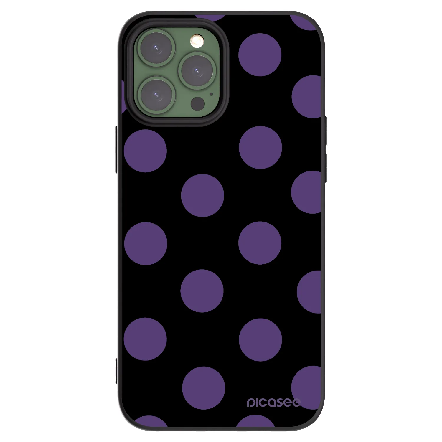 Picasee crna silikonska maskica za Apple iPhone 13 Pro Max - Big flickers