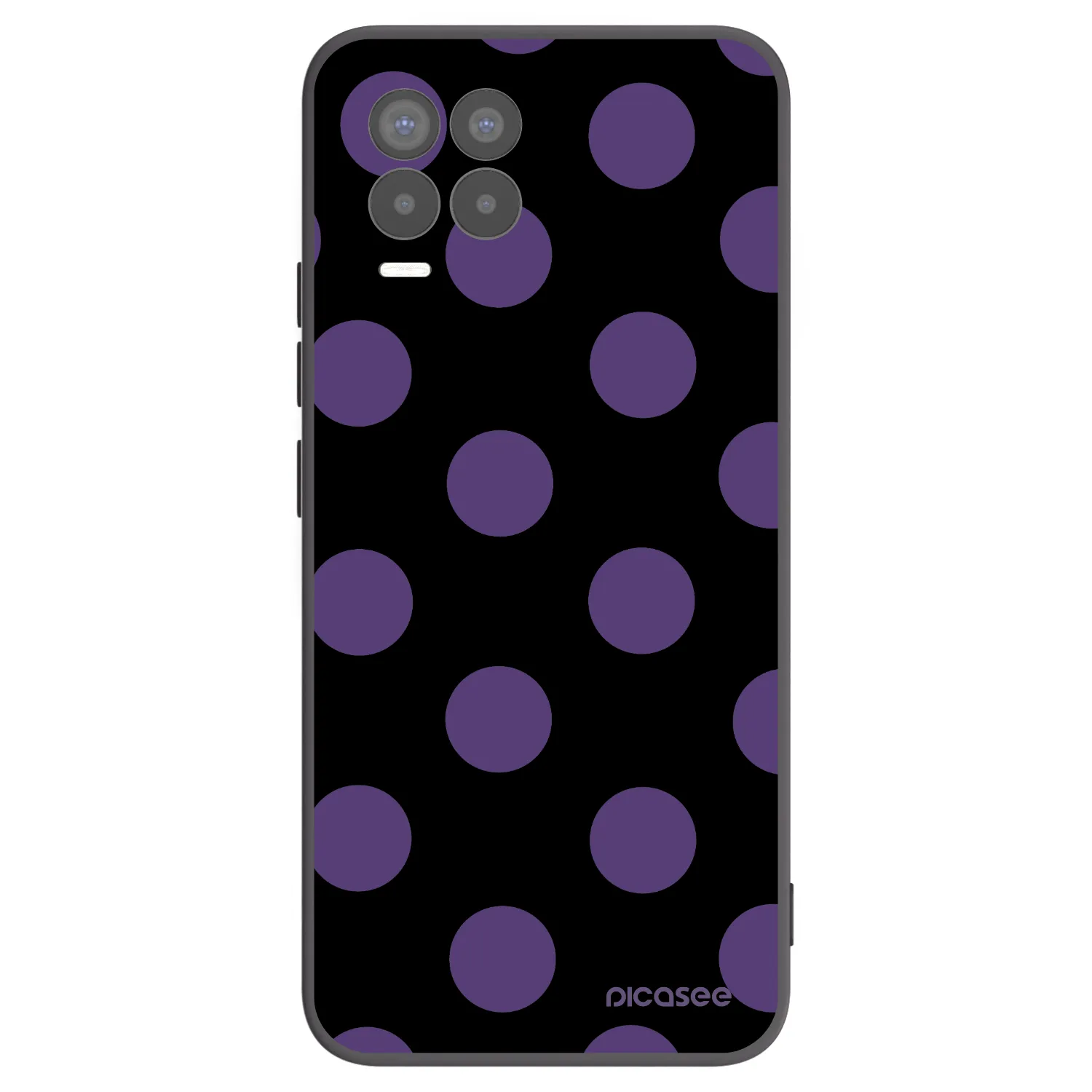Picasee crna silikonska maskica za Realme 8 4G - Big flickers