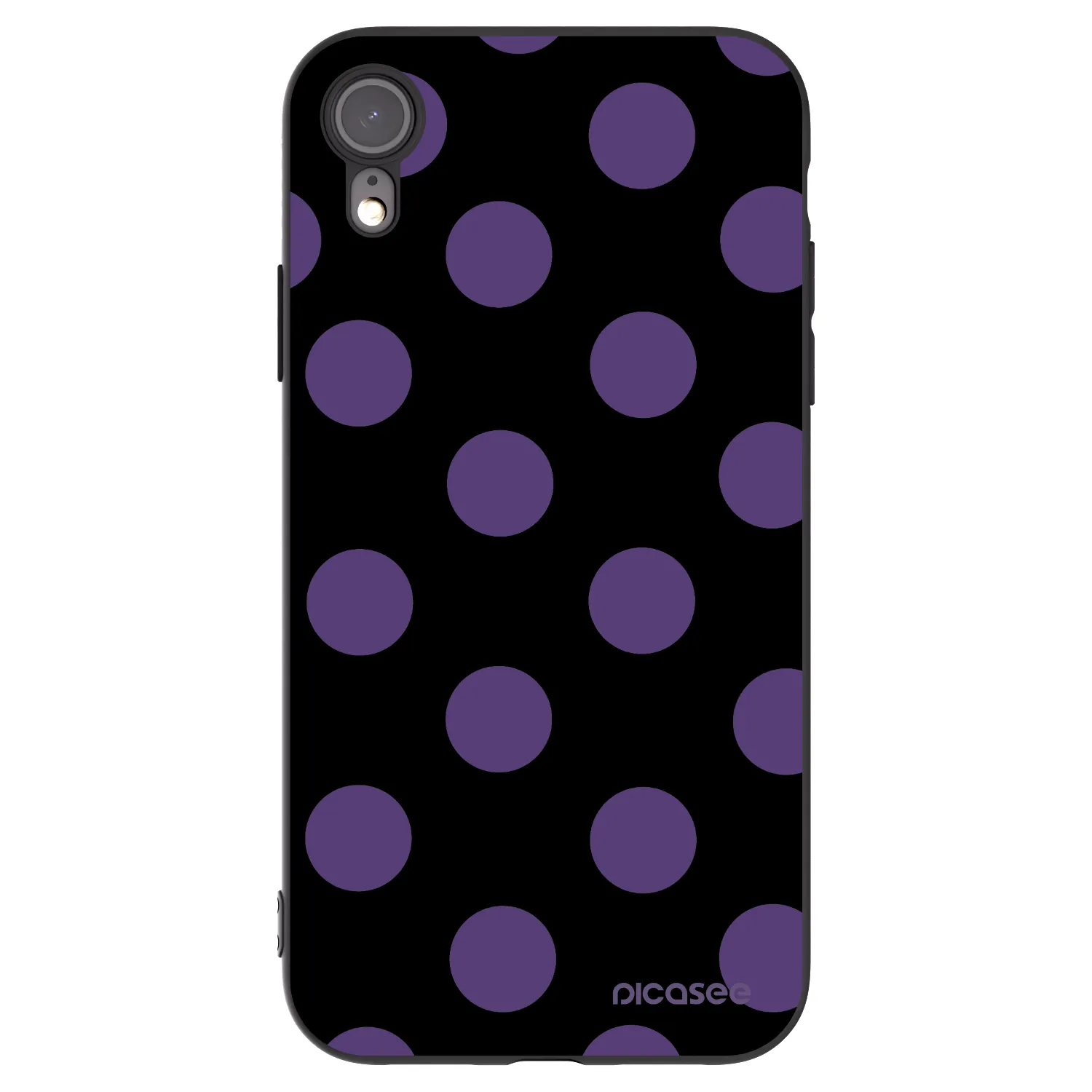 Picasee crna silikonska maskica za Apple iPhone XR - Big flickers