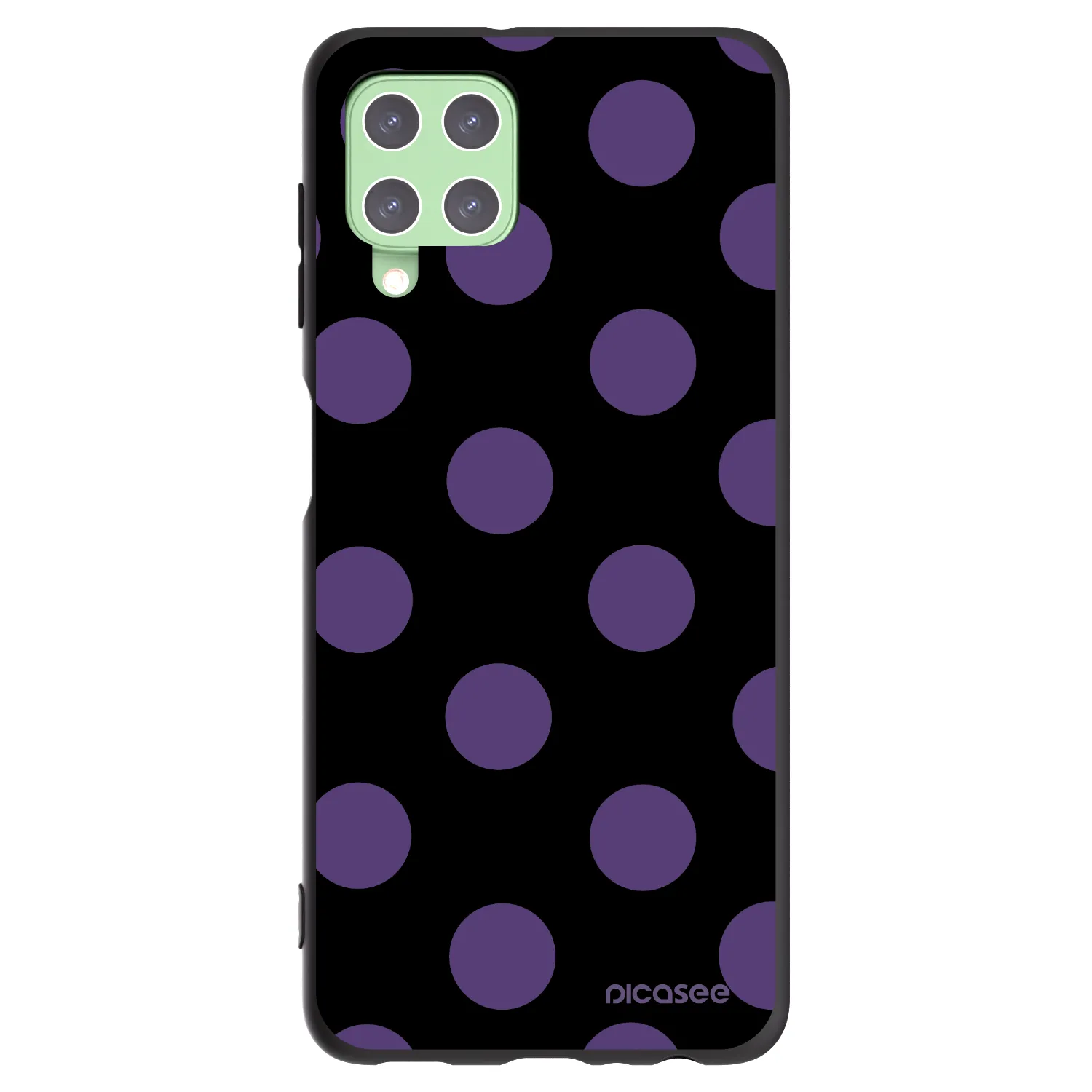 Picasee crna silikonska maskica za Samsung Galaxy A22 A225F 4G - Big flickers