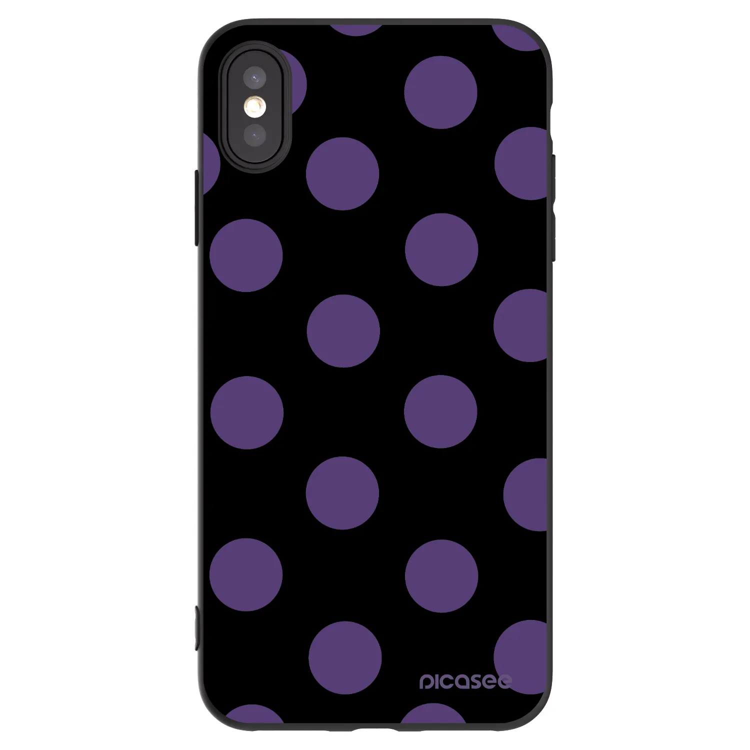 Picasee crna silikonska maskica za Apple iPhone XS Max - Big flickers