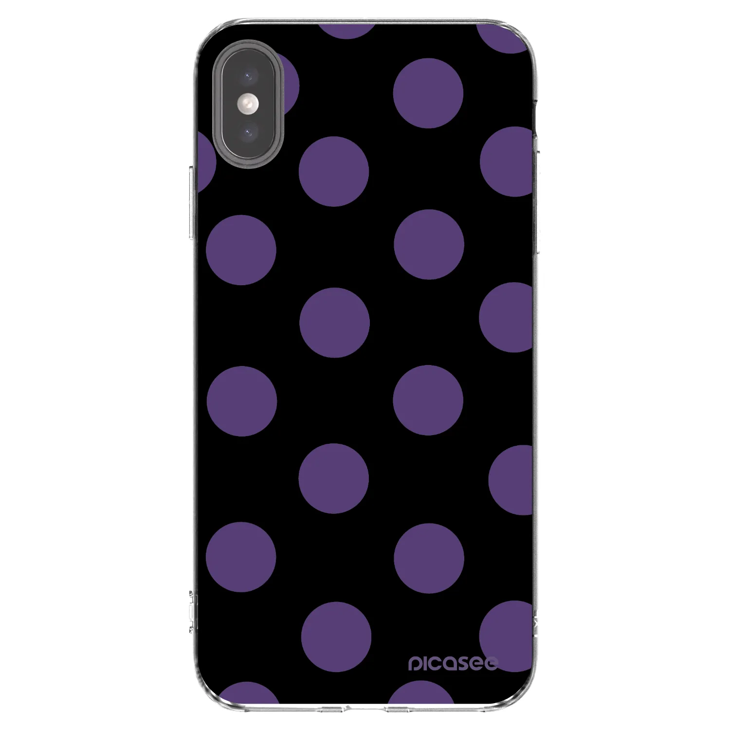 Picasee silikonska prozirna maskica za Apple iPhone XS Max - Big flickers
