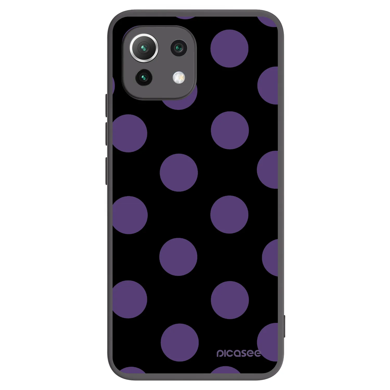 Picasee crna silikonska maskica za Xiaomi 11 Lite 5G NE - Big flickers