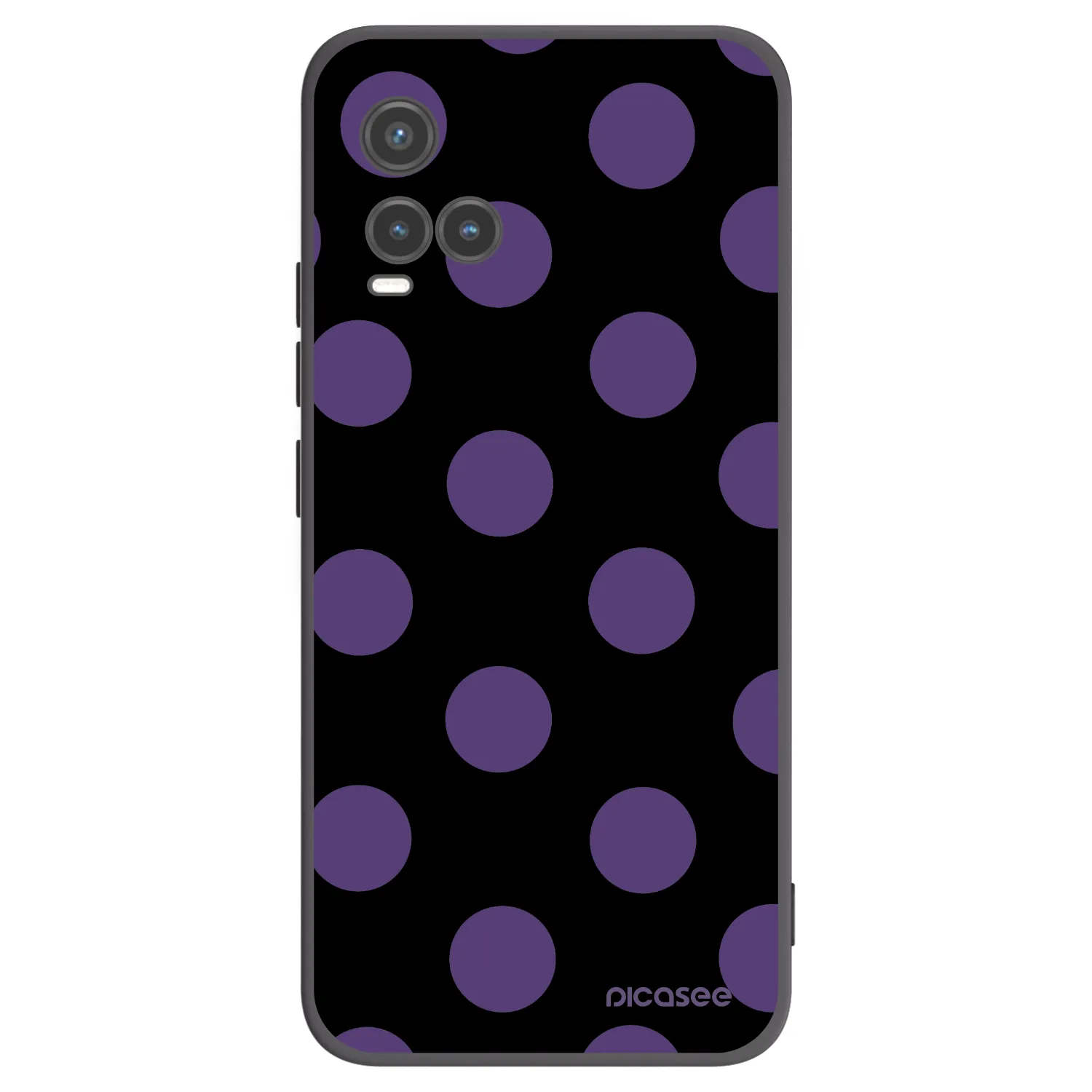 Picasee crna silikonska maskica za Vivo Y33s - Big flickers