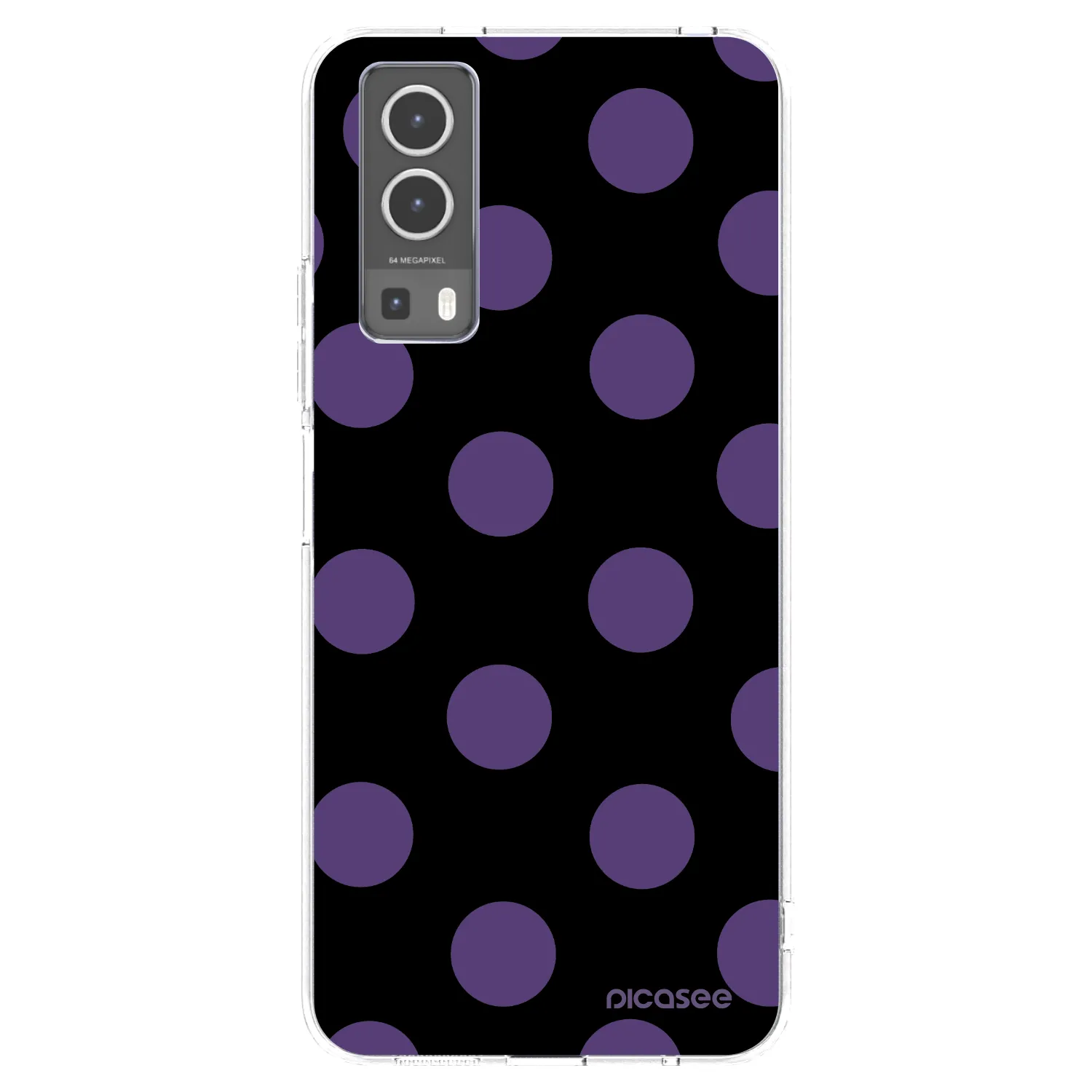 Picasee silikonska prozirna maskica za Vivo Y72 5G - Big flickers