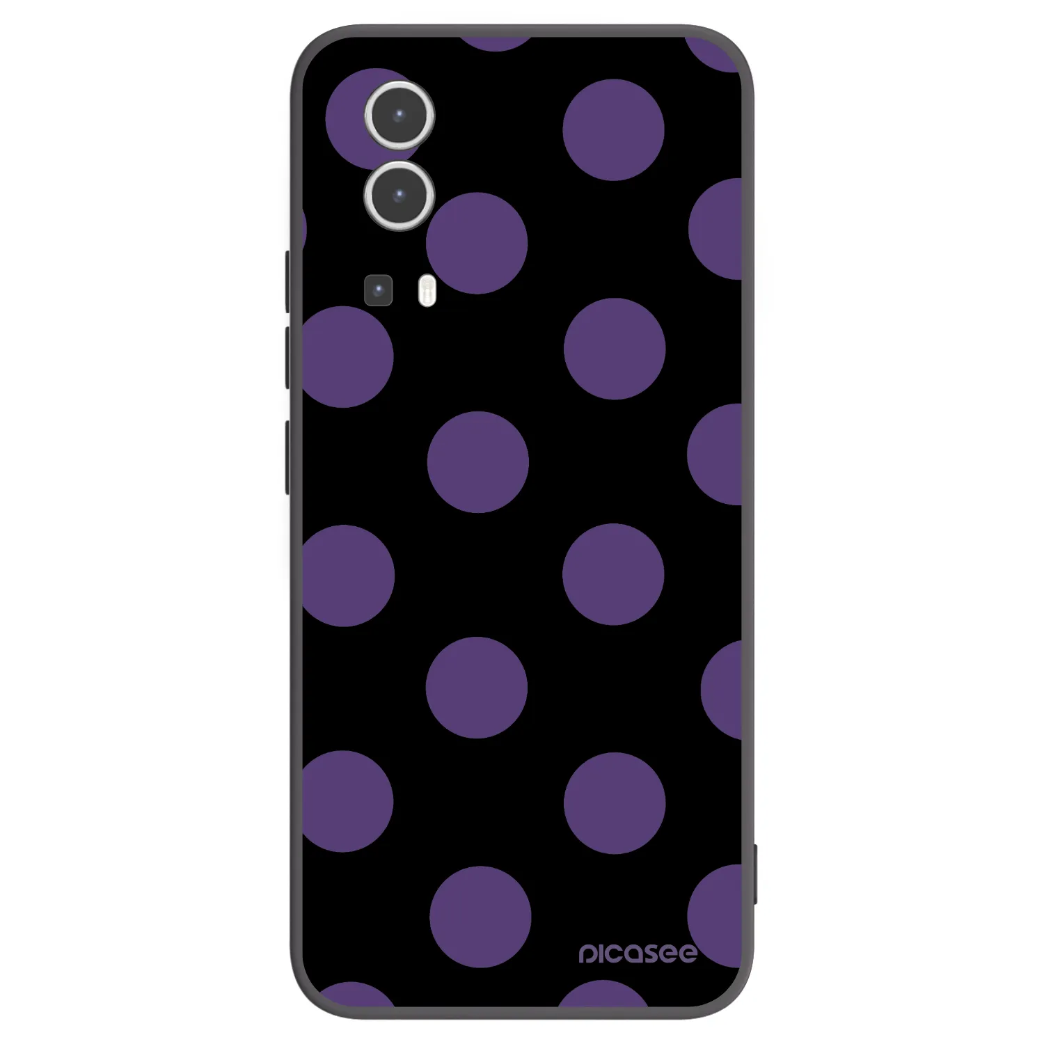 Picasee crna silikonska maskica za Vivo Y72 5G - Big flickers