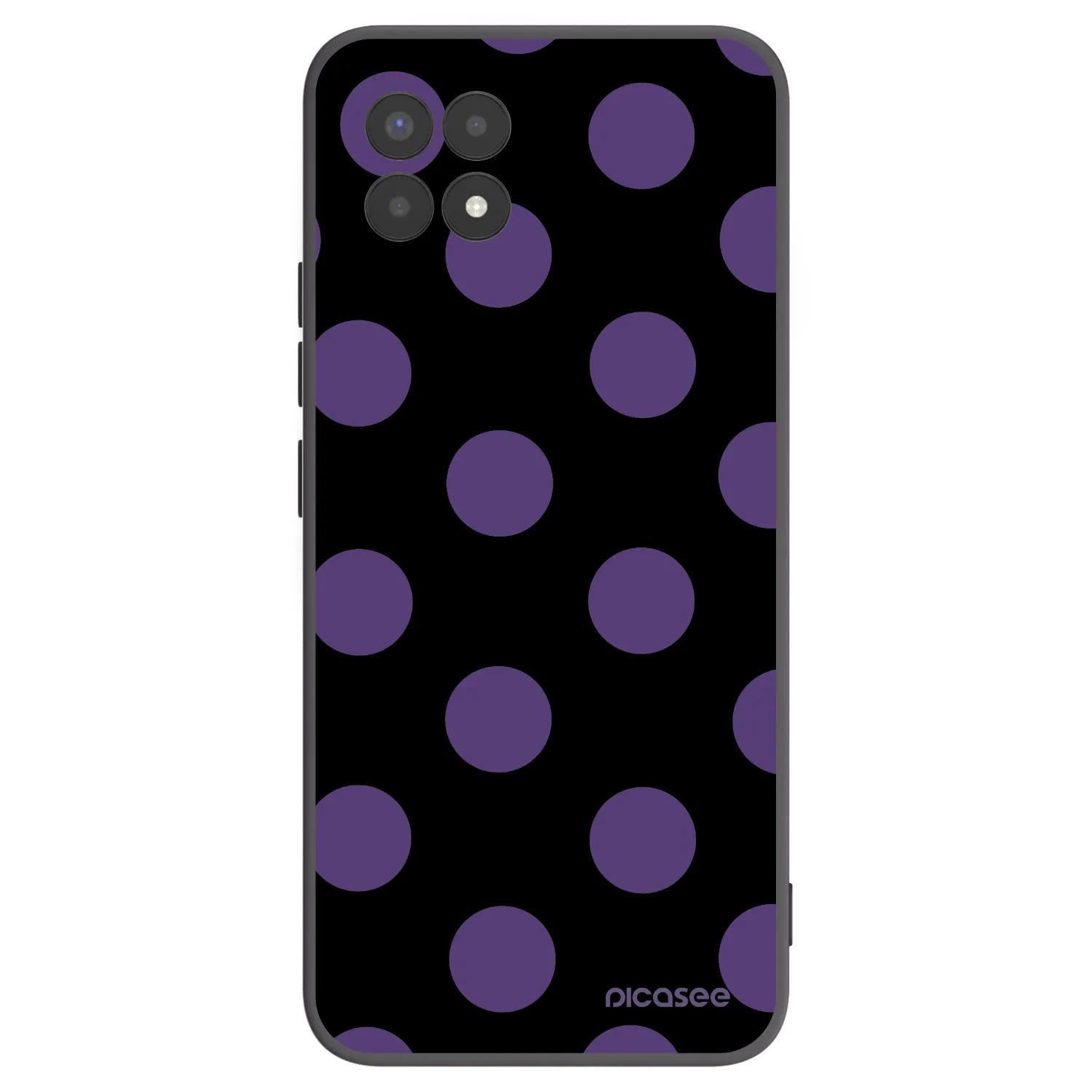 Picasee crna silikonska maskica za Realme 8i - Big flickers