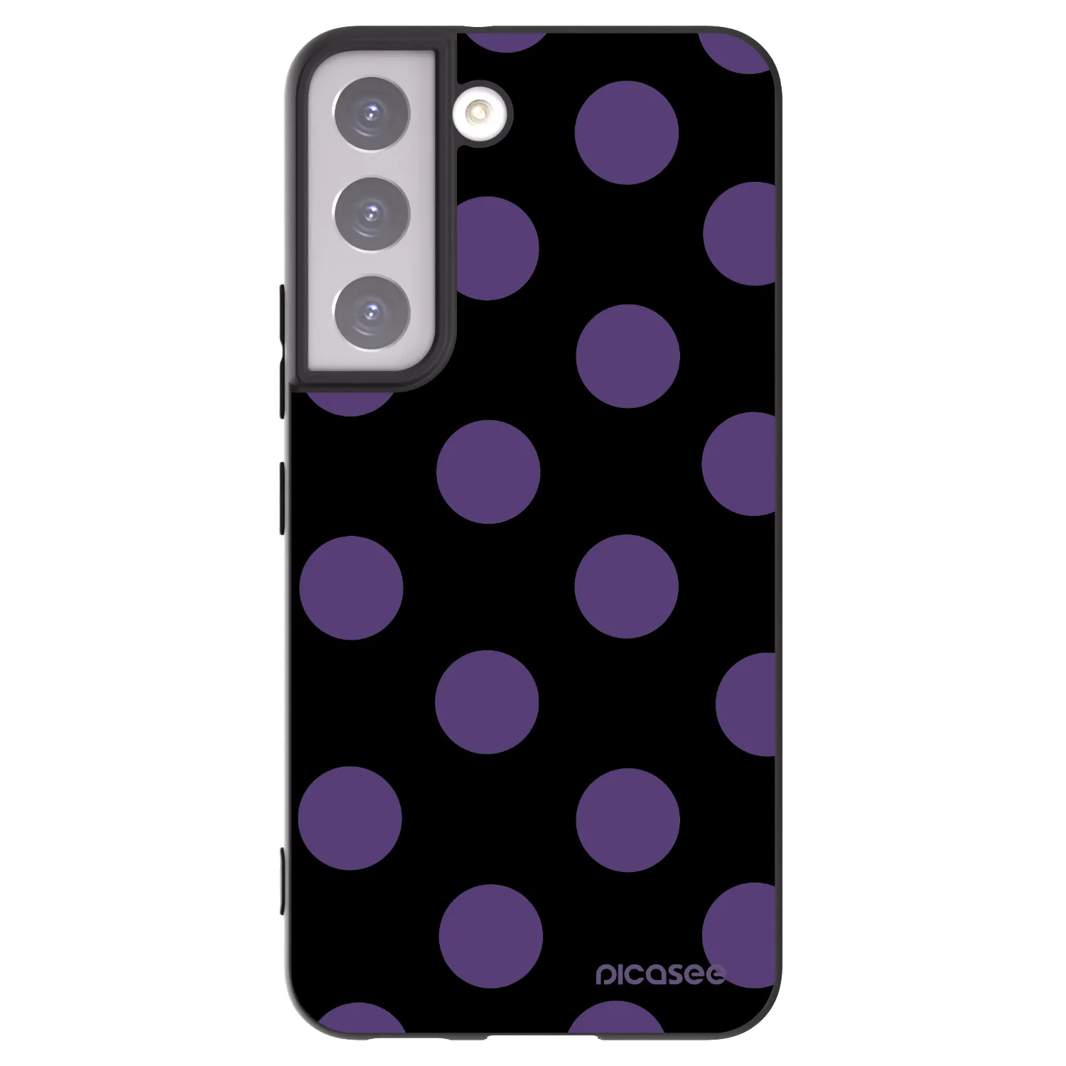 Picasee crna silikonska maskica za Samsung Galaxy S22 5G - Big flickers