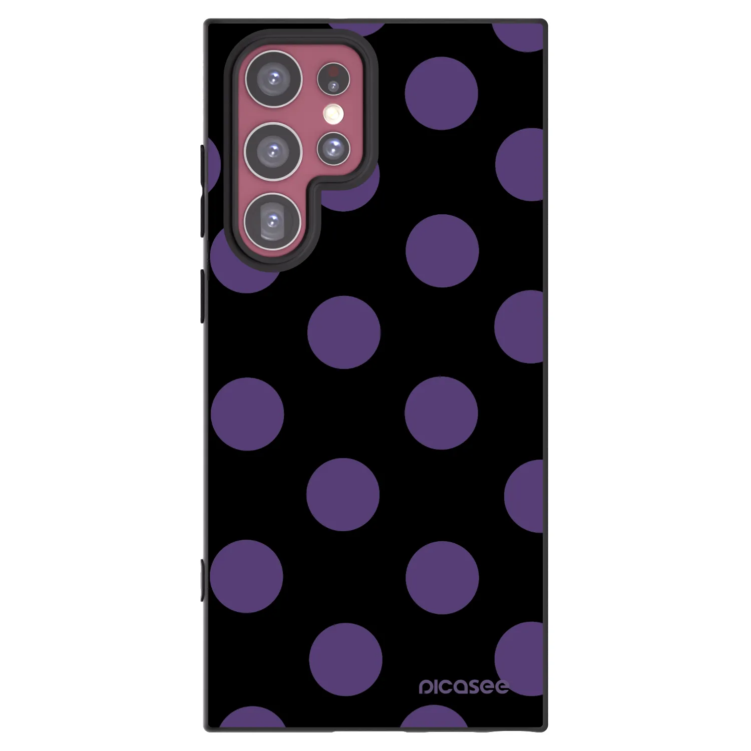 Picasee crna silikonska maskica za Samsung Galaxy S22 Ultra 5G - Big flickers