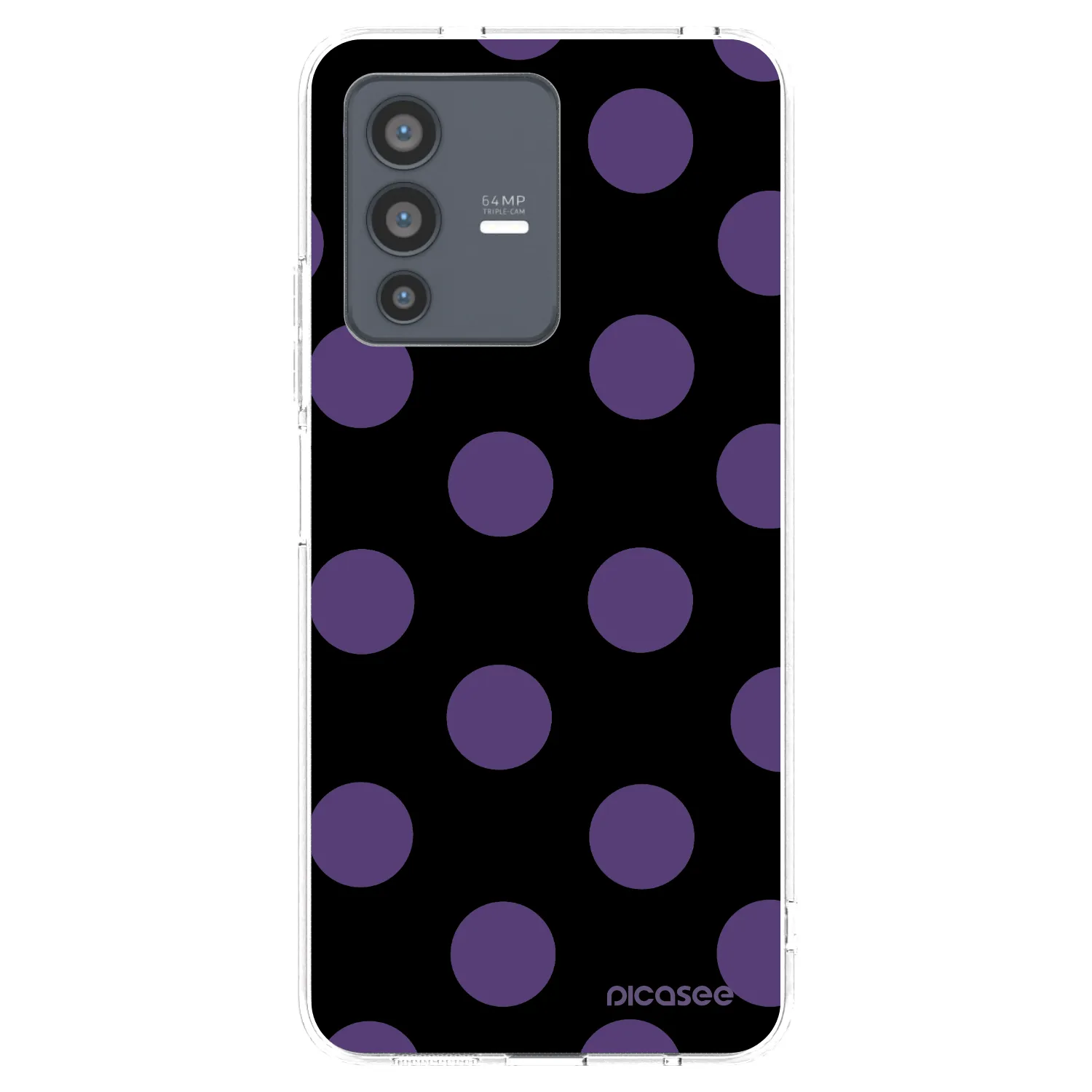 Picasee silikonska prozirna maskica za Vivo V23 5G - Big flickers