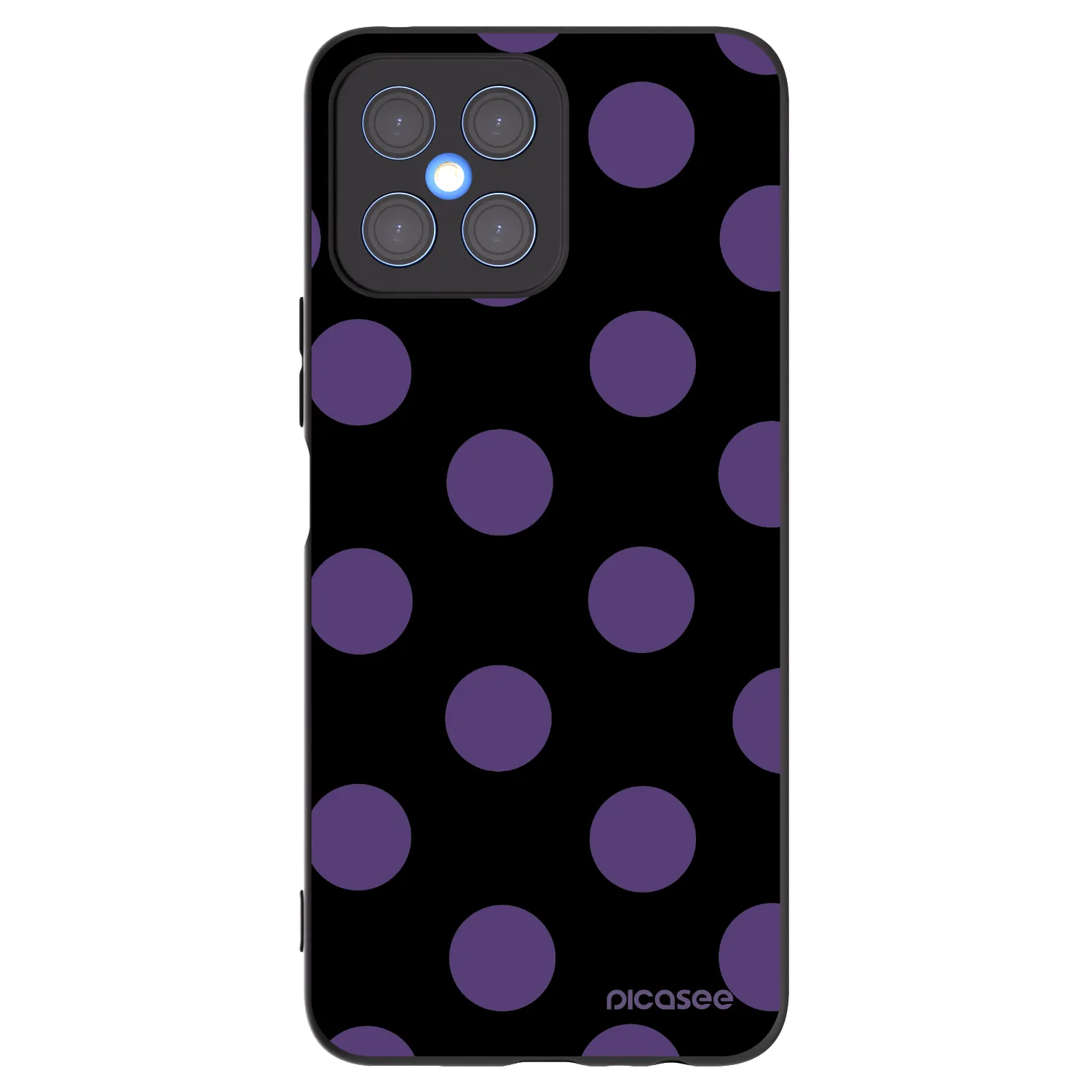 Picasee crna silikonska maskica za Honor X8 4G - Big flickers