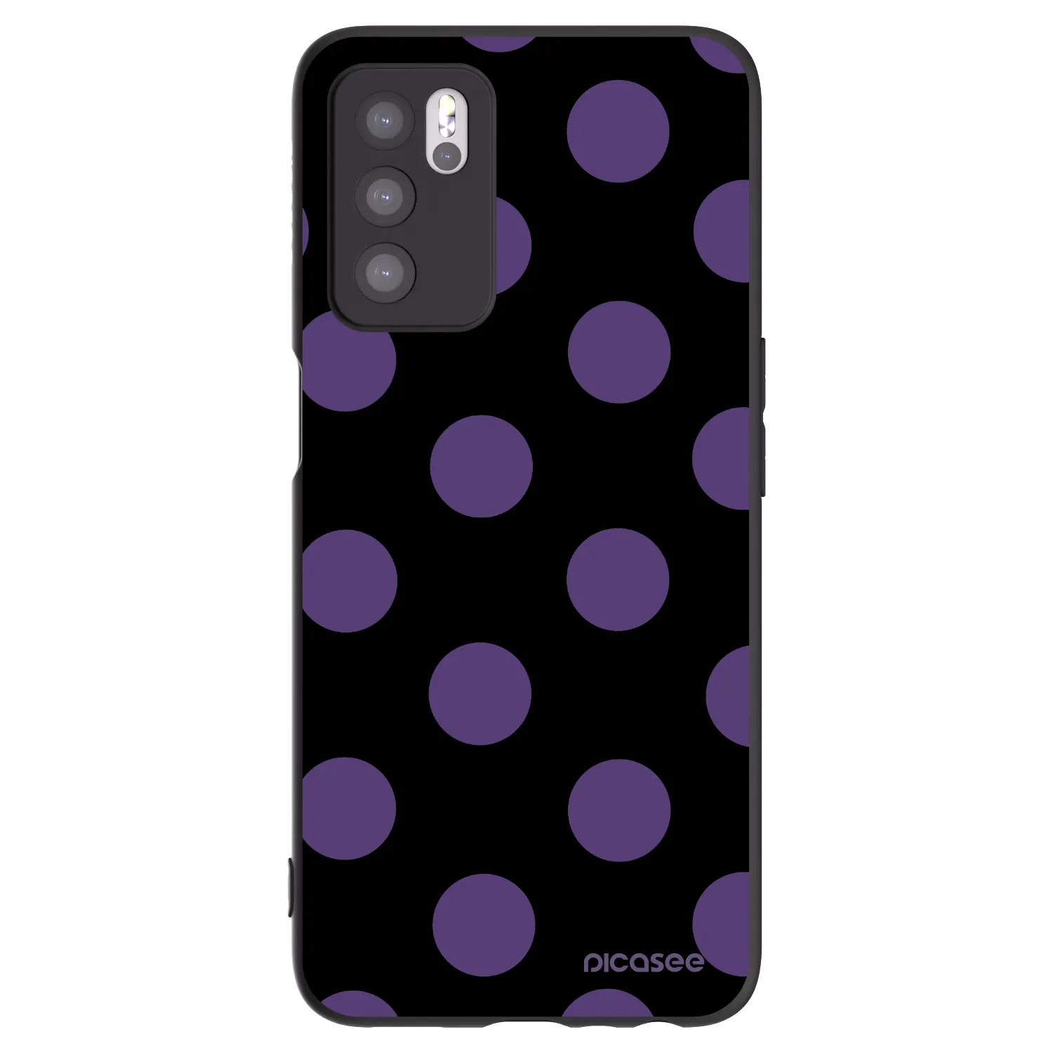 Picasee crna silikonska maskica za OPPO A16 - Big flickers