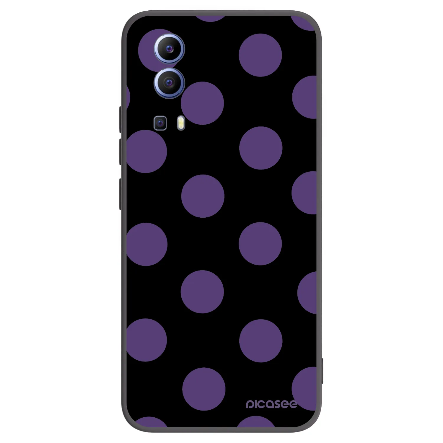 Picasee crna silikonska maskica za Vivo Y52 5G - Big flickers