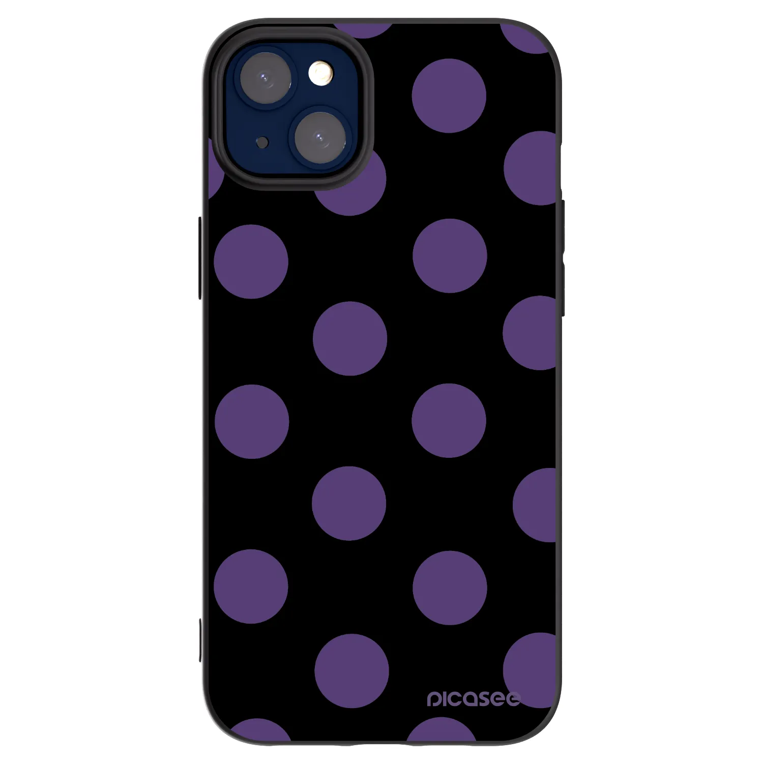 Picasee crna silikonska maskica za Apple iPhone 14 Plus - Big flickers