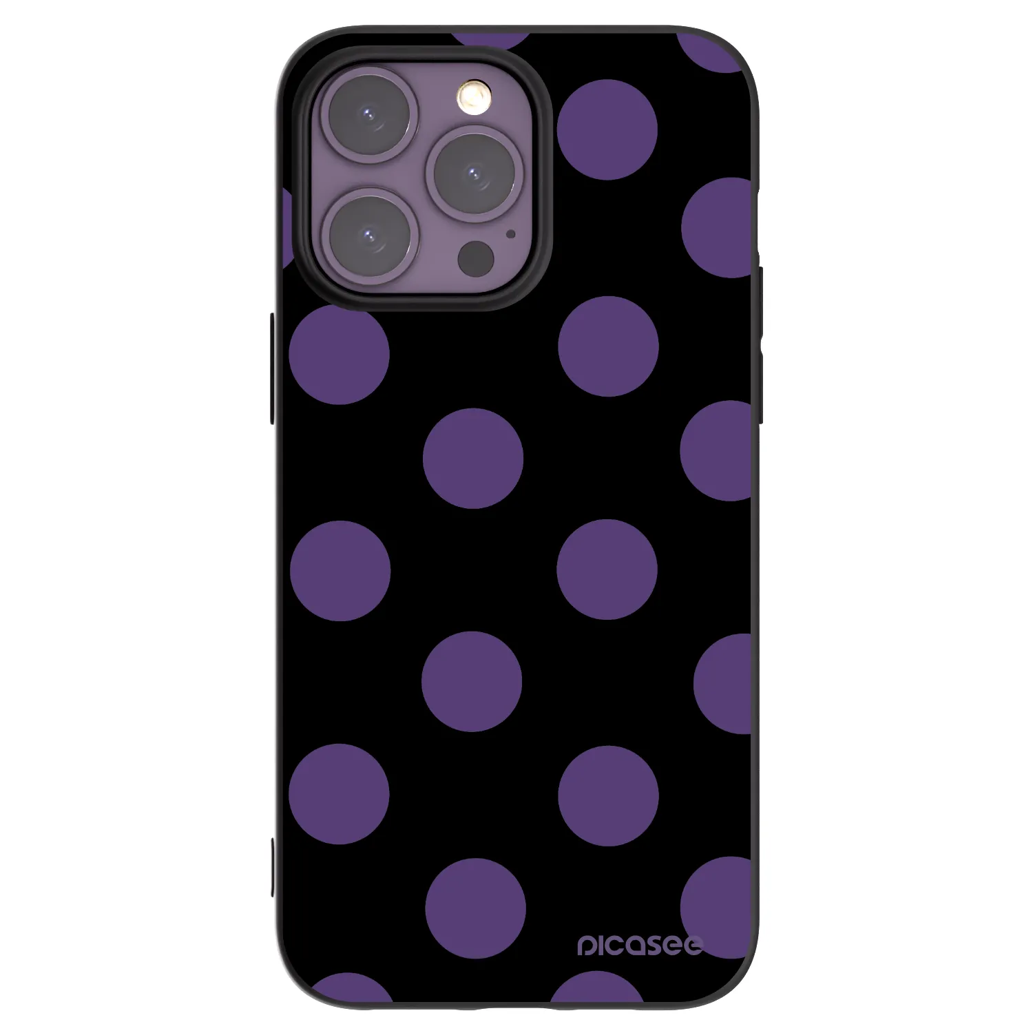 Picasee crna silikonska maskica za Apple iPhone 14 Pro Max - Big flickers