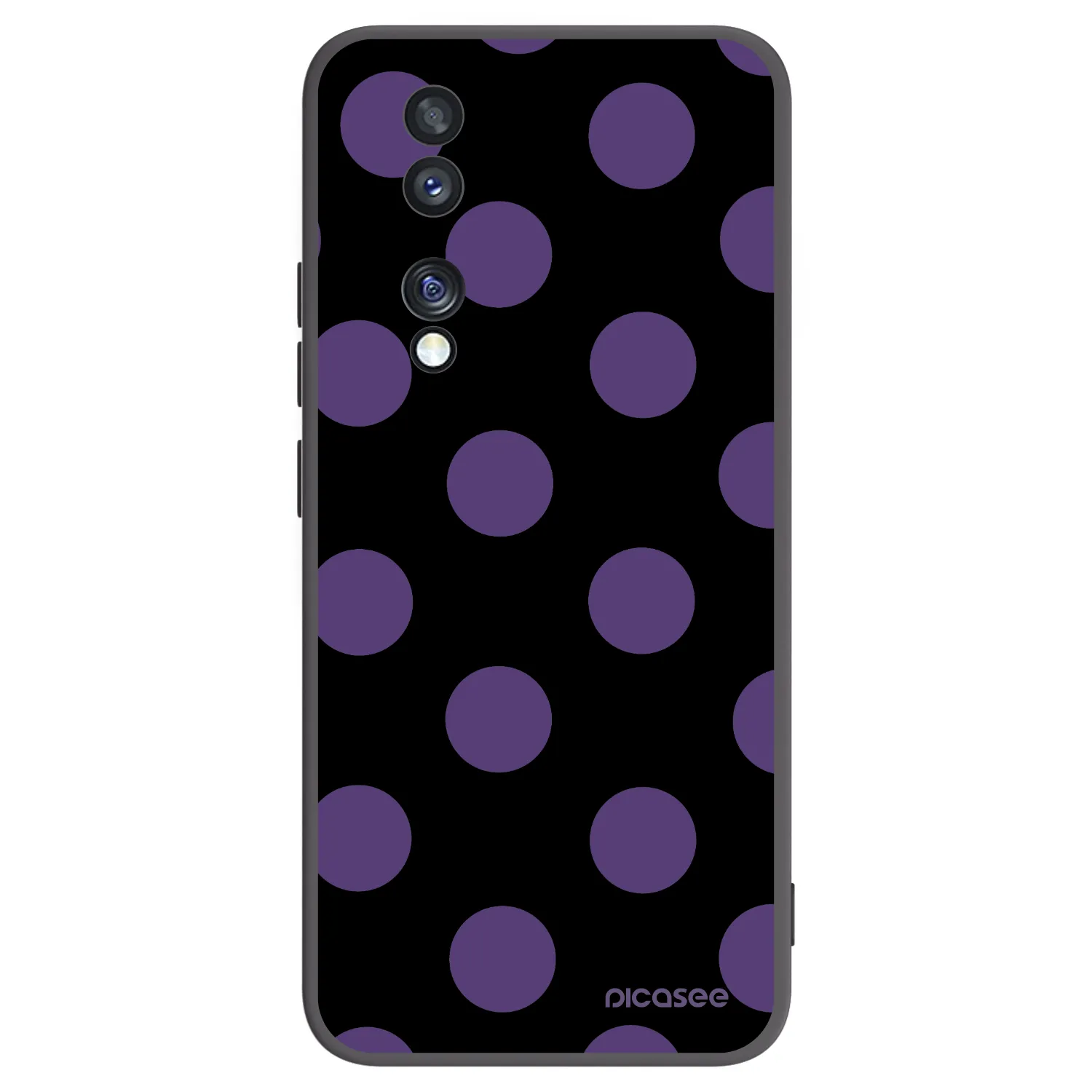 Picasee crna silikonska maskica za Honor 70 - Big flickers