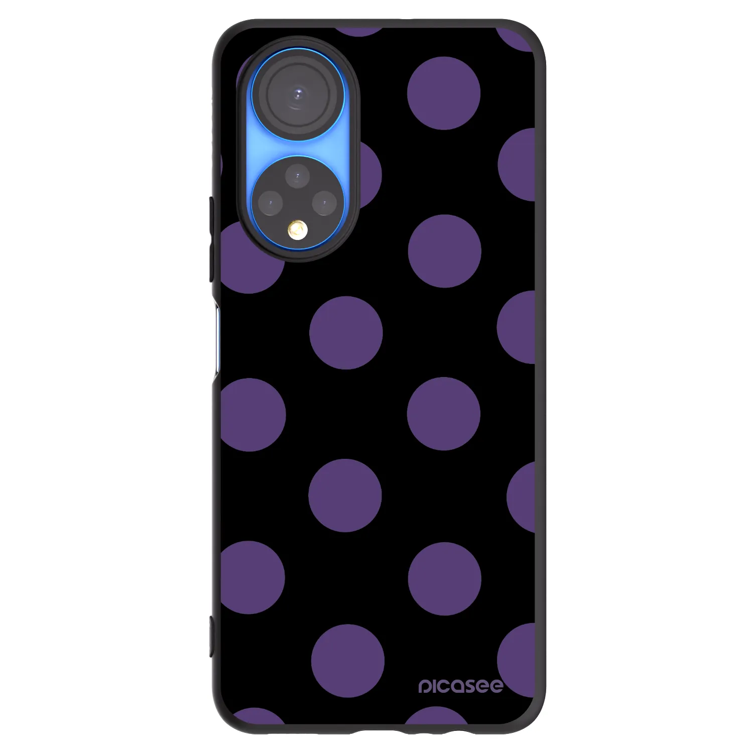 Picasee crna silikonska maskica za Honor X7 - Big flickers