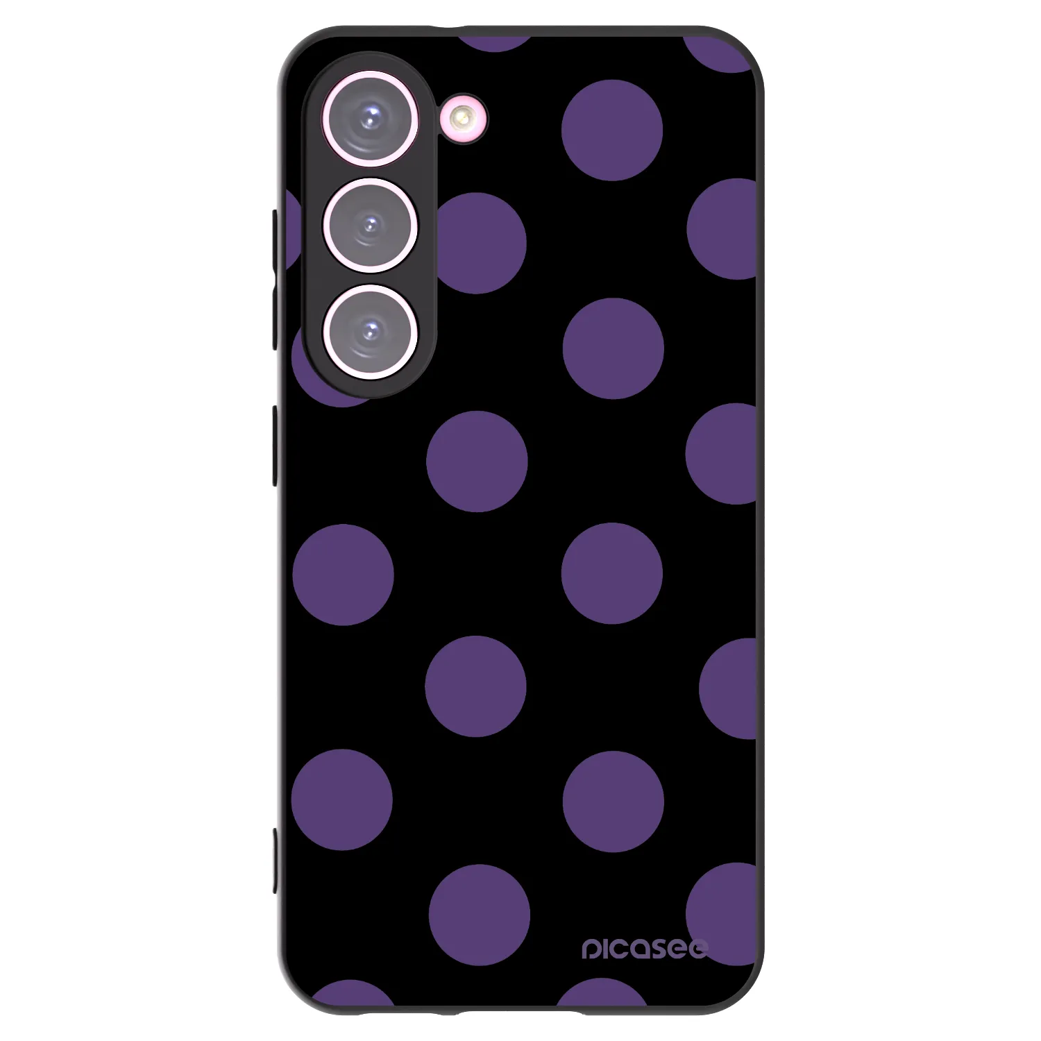 Picasee crna silikonska maskica za Samsung Galaxy S23 5G - Big flickers