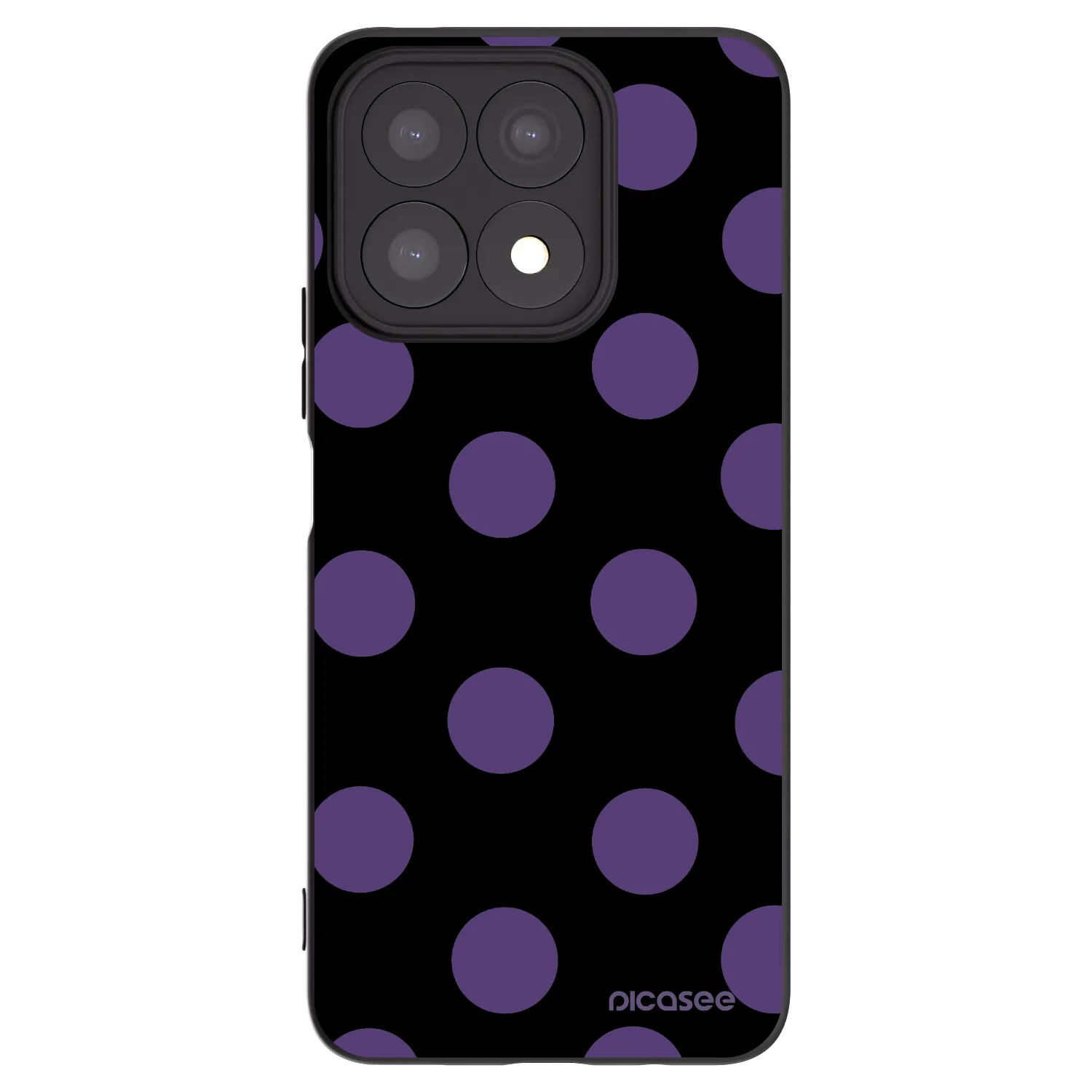 Picasee crna silikonska maskica za Honor X8a - Big flickers