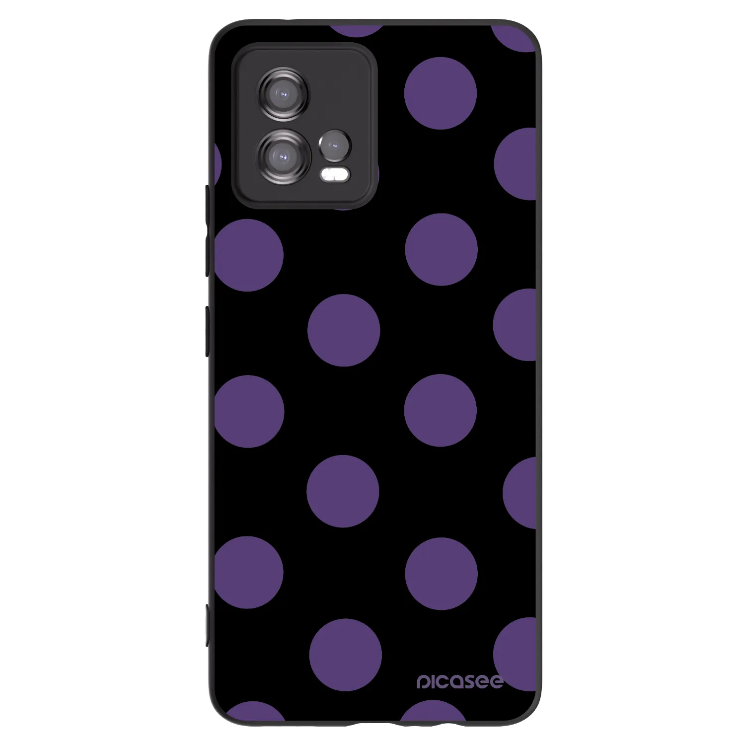 Picasee crna silikonska maskica za Motorola Moto G72 - Big flickers