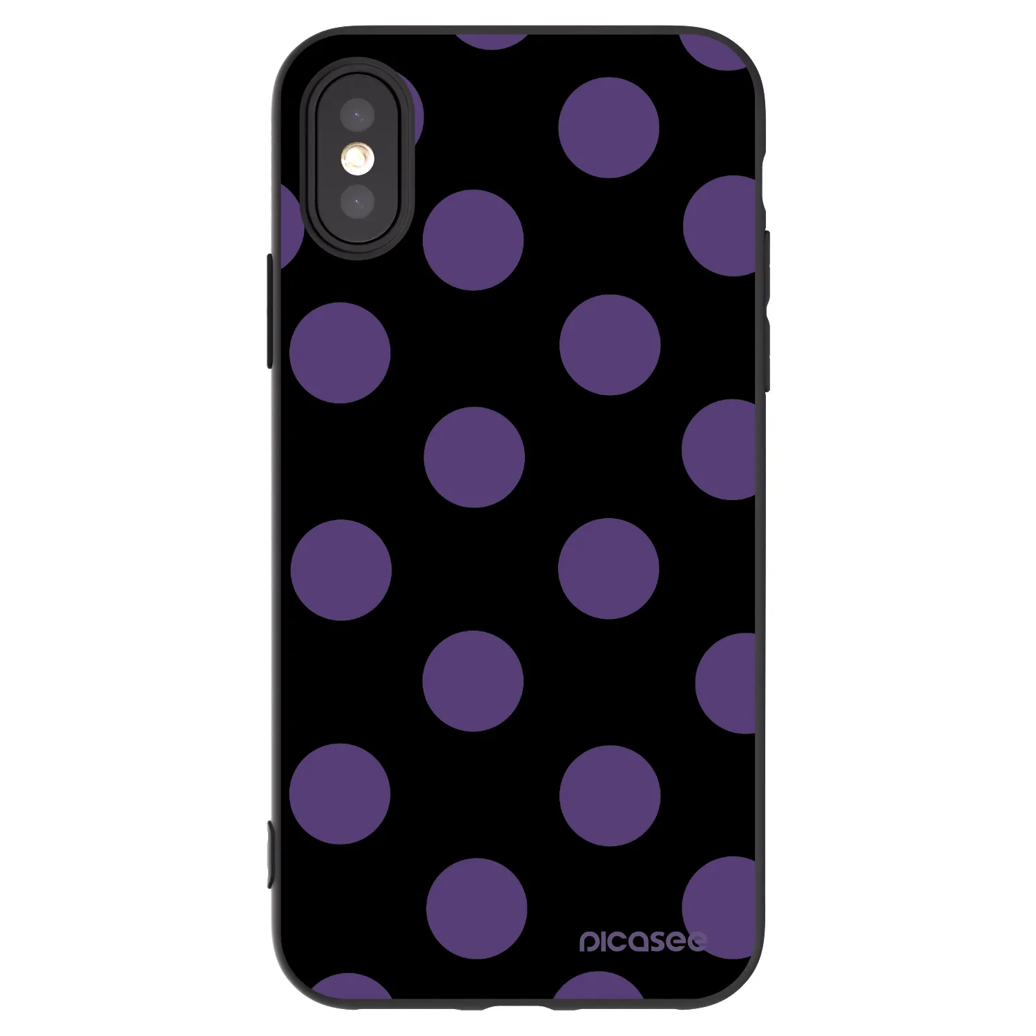 Picasee crna silikonska maskica za Apple iPhone X/XS - Big flickers
