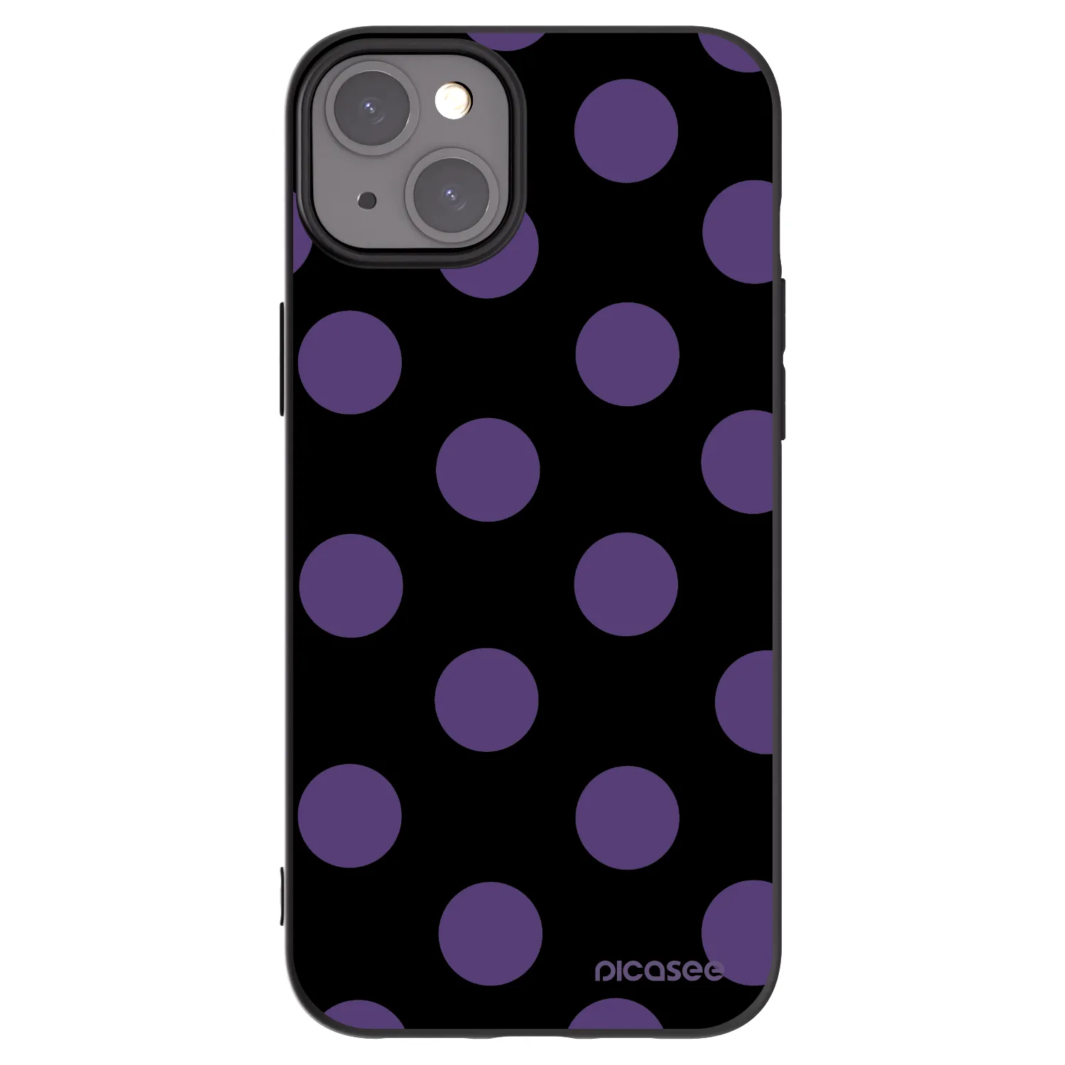Picasee crna silikonska maskica za Apple iPhone 15 Plus - Big flickers