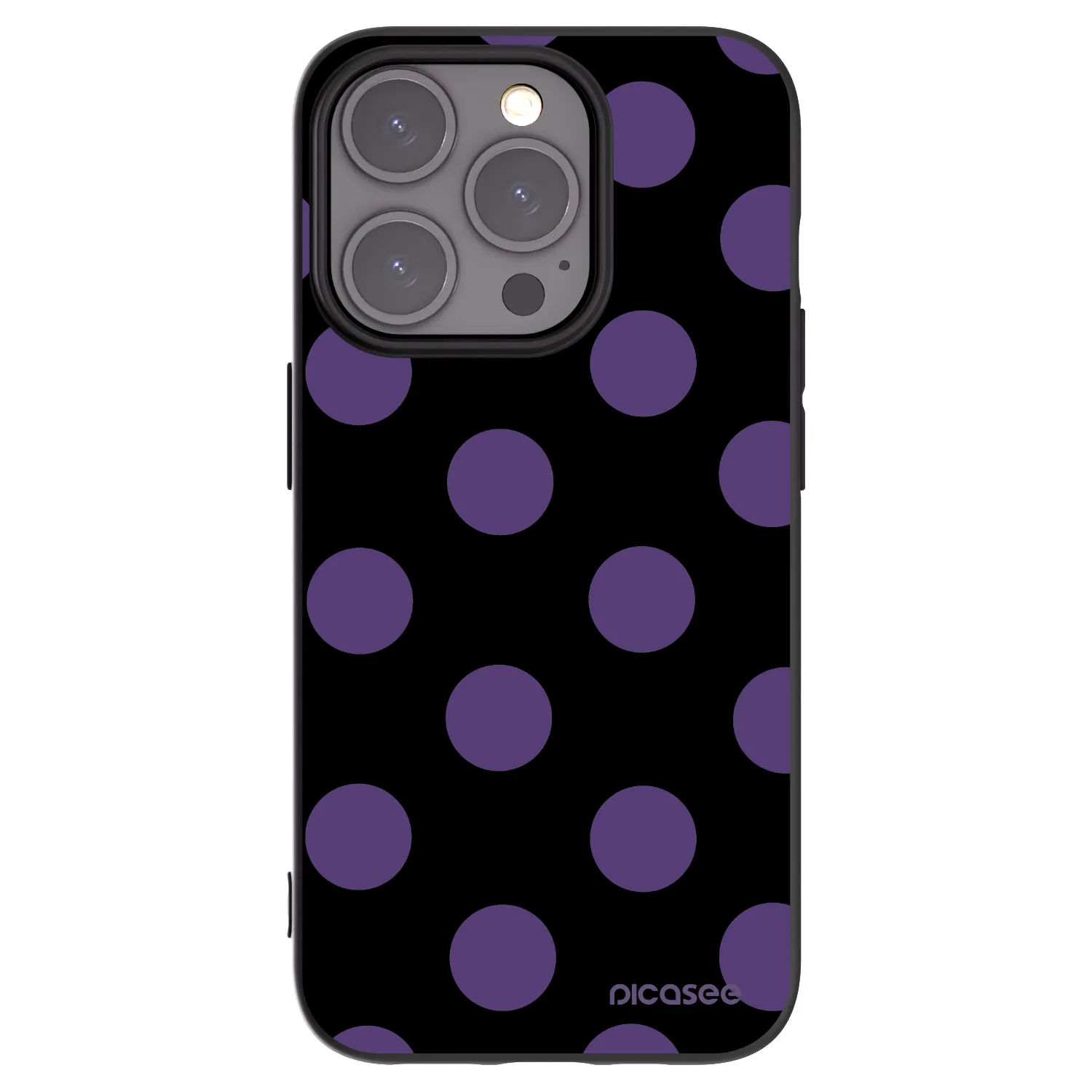 Picasee crna silikonska maskica za Apple iPhone 15 Pro - Big flickers