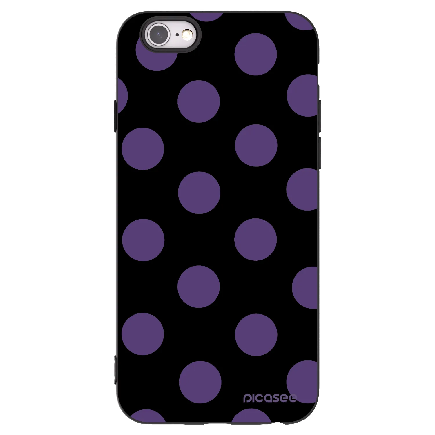 Picasee crna silikonska maskica za Apple iPhone 6/6S - Big flickers