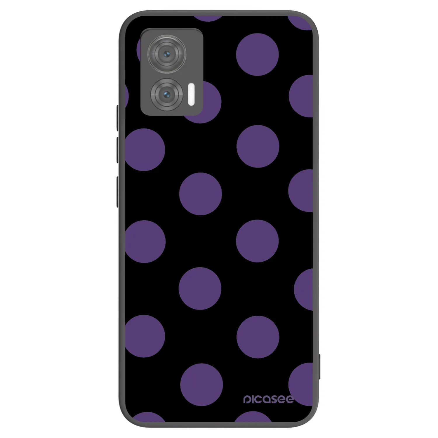 Picasee crna silikonska maskica za Motorola Edge 30 Neo - Big flickers