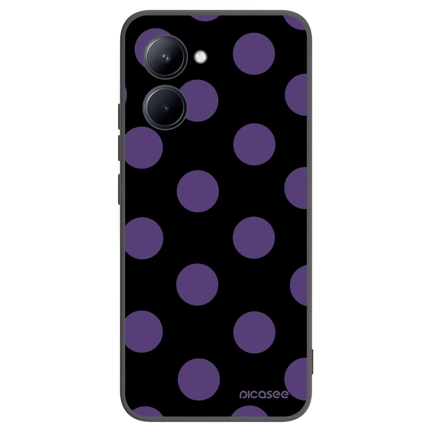 Picasee crna silikonska maskica za Realme C33 (2023) - Big flickers