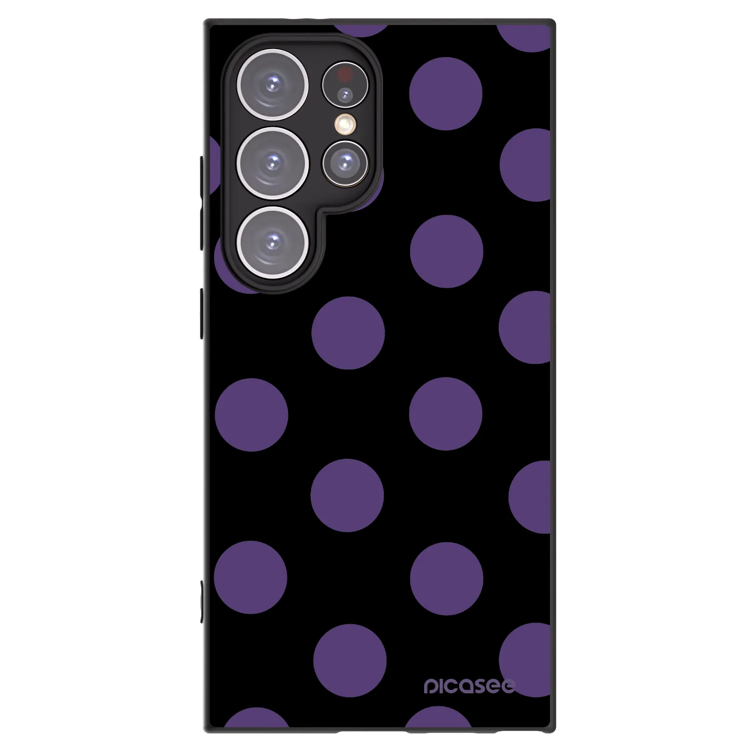 Picasee crna silikonska maskica za Samsung Galaxy S24 Ultra S928B 5G - Big flickers