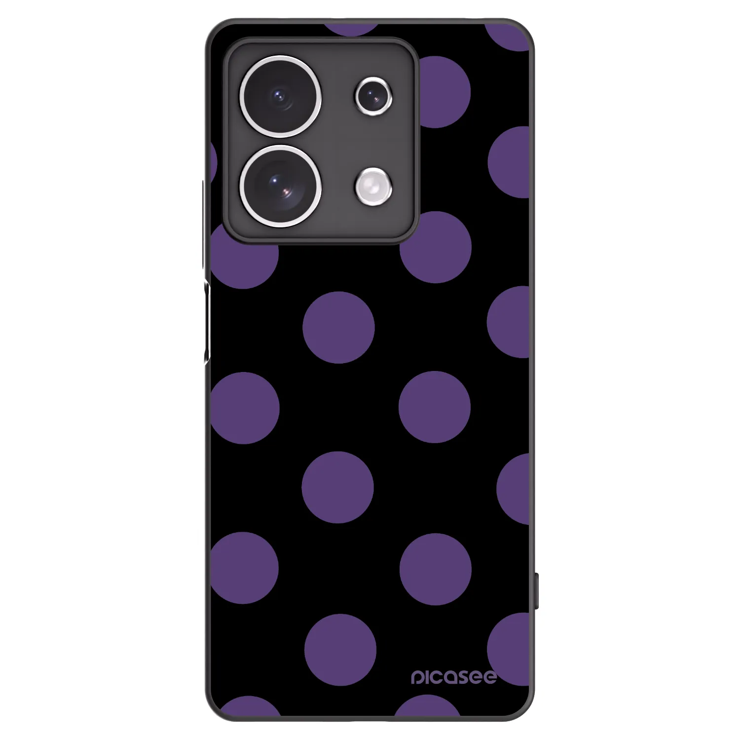Picasee crna silikonska maskica za Xiaomi Redmi Note 13 4G - Big flickers