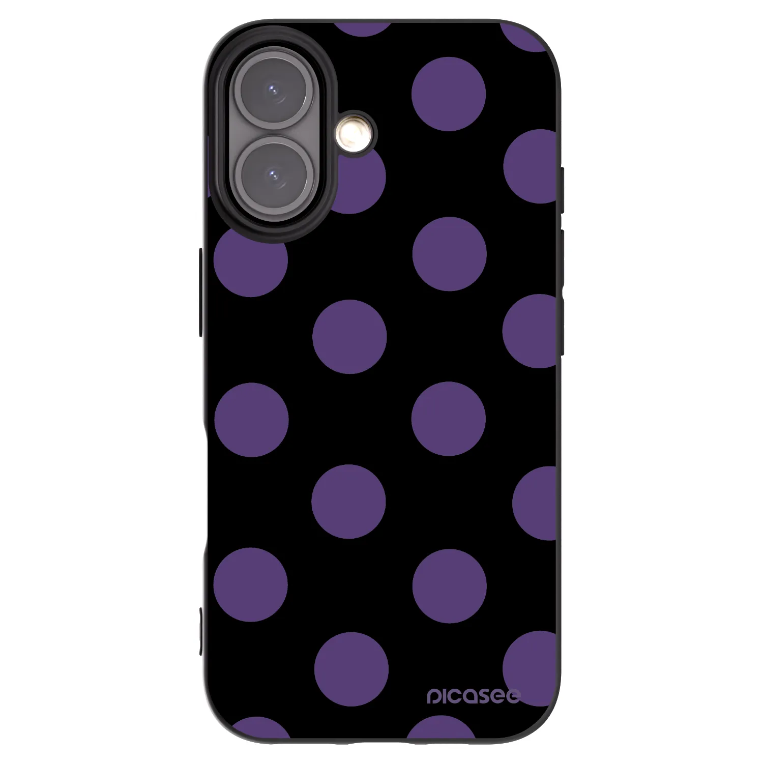 Picasee crna silikonska maskica za Apple iPhone 16 - Big flickers